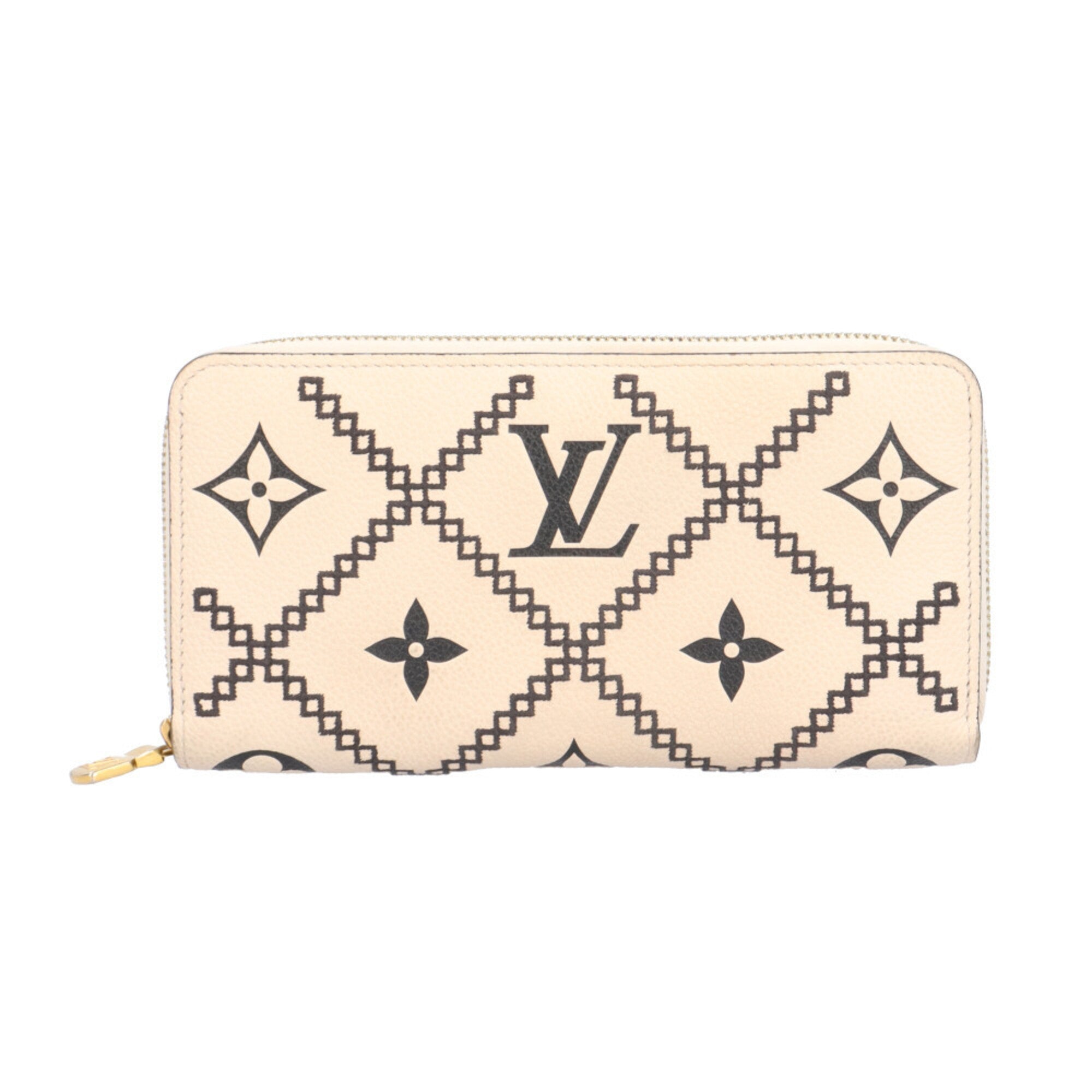 Louis Vuitton Monogram Empreinte Beige Leather Long Wallet (Bi-Fold) (Pre-Owned)
