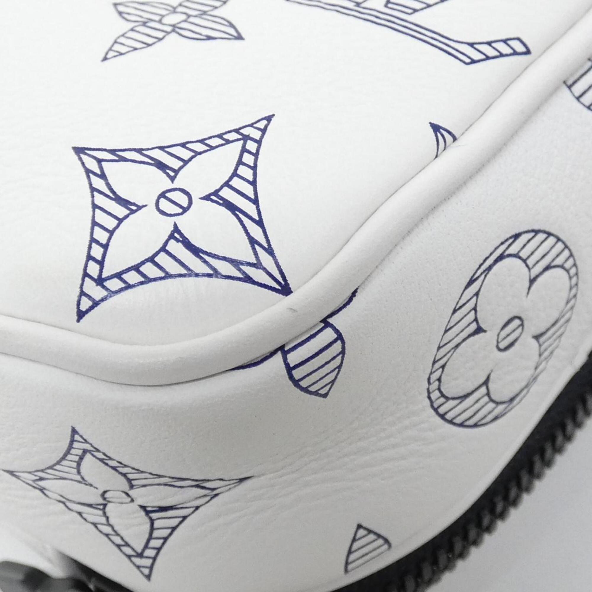 Louis Vuitton Monogram Shadow White Leather Handbag (Pre-Owned)