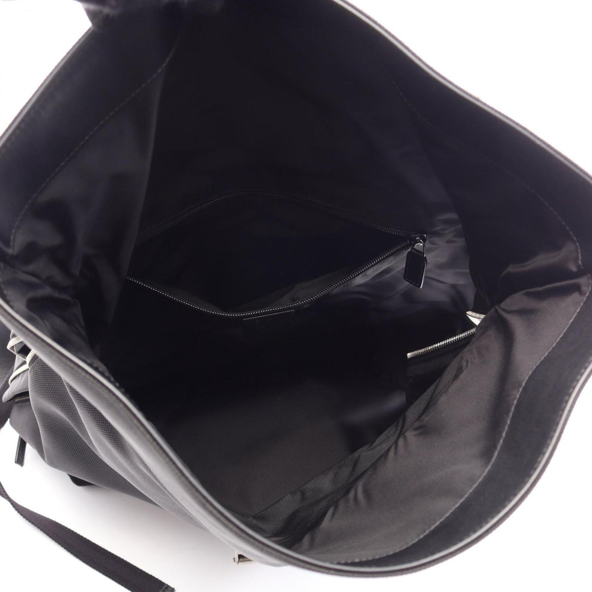 Gucci Black Multi-Color Leather Nylon Canvas Backpack Handbag (Pre-Owned)