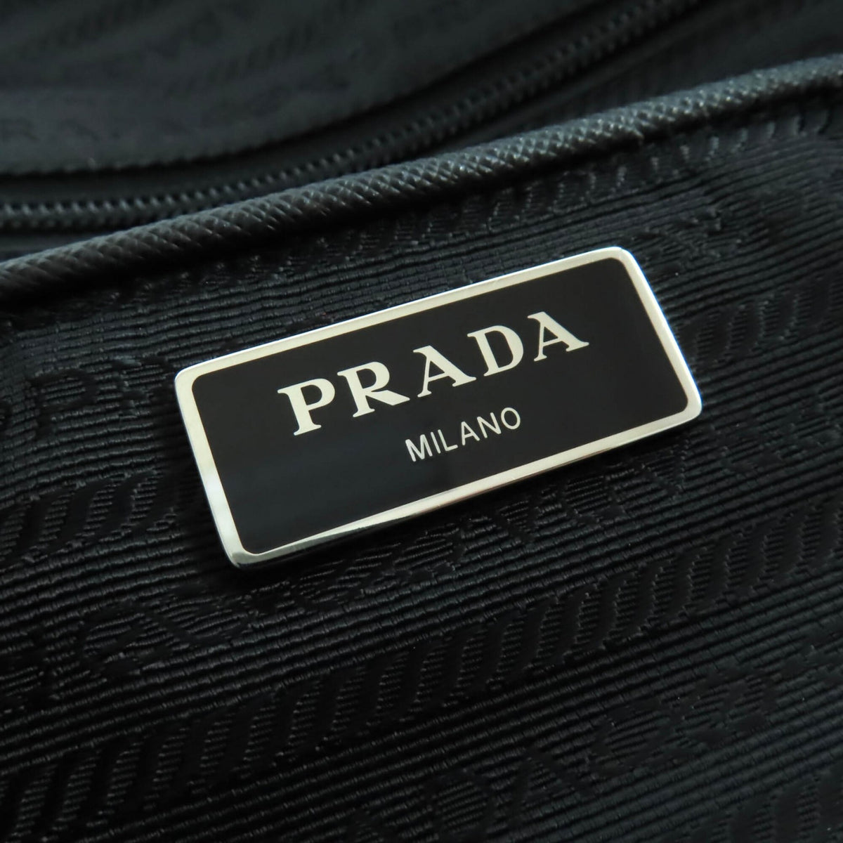 Prada Black Nylon Leather Tote Bag (Pre-Owned)
