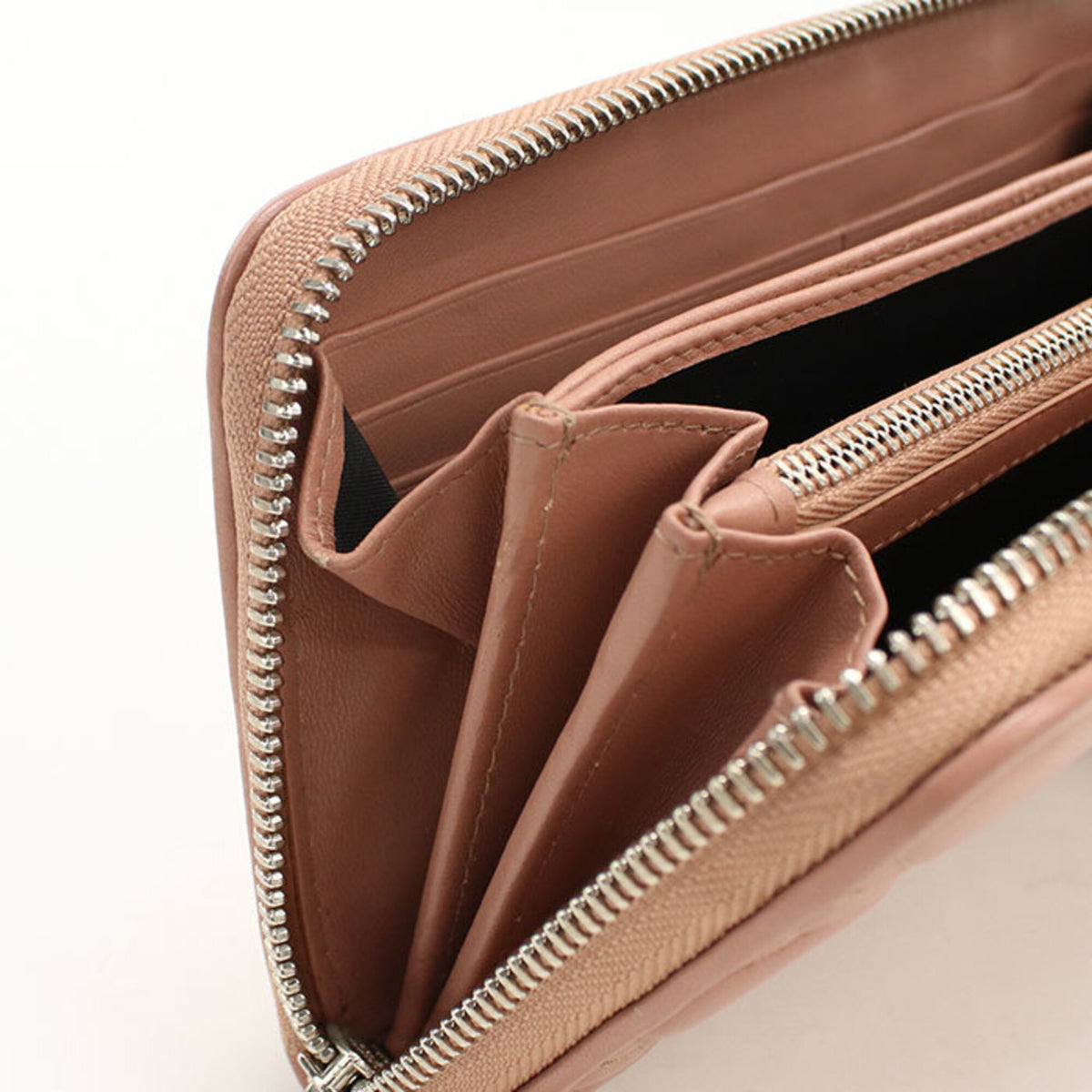 Christian Dior Pink Leather Long Wallet (Bi-Fold) (Pre-Owned)