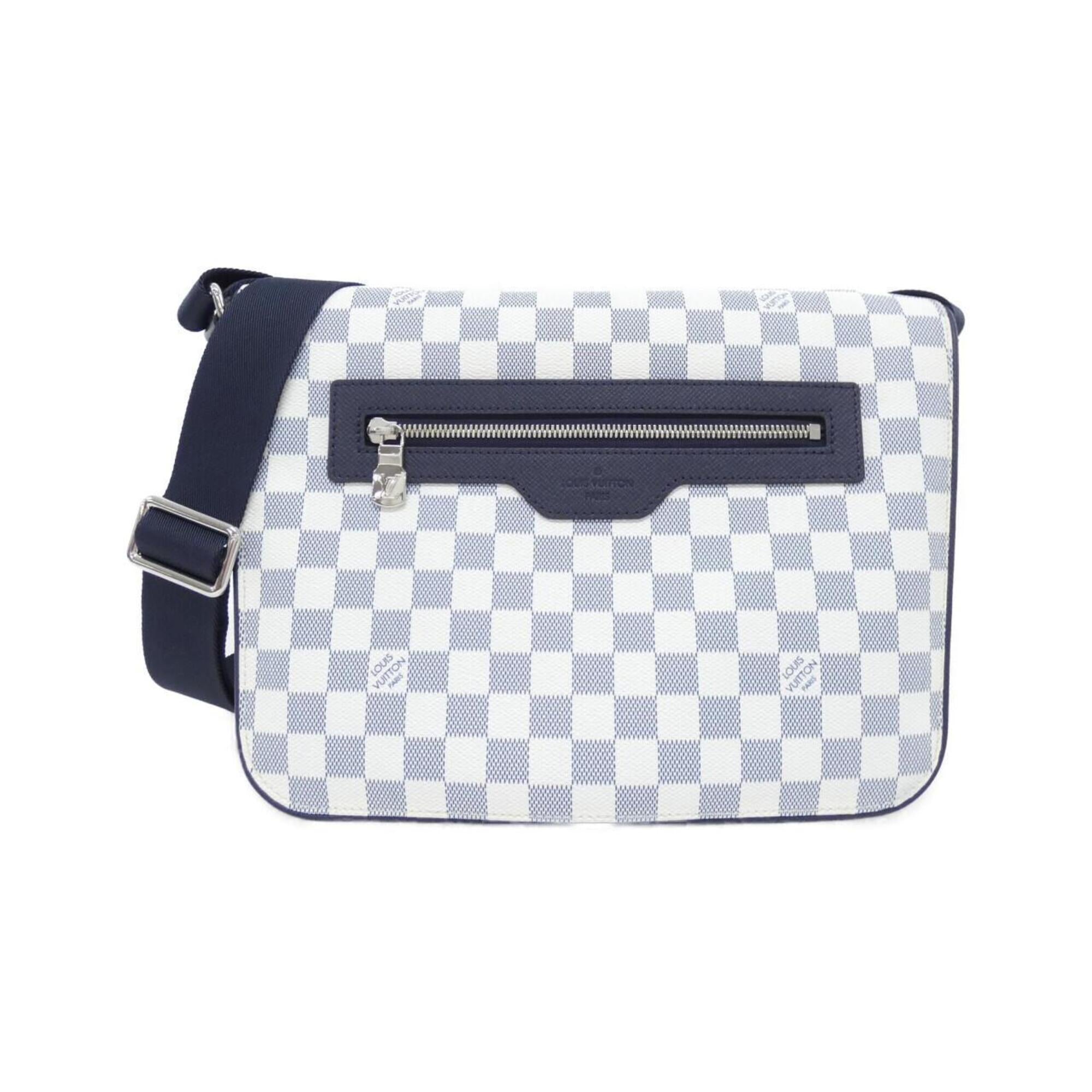 Louis Vuitton Cobalt White Coated Canvas Shoulder Bag (Pre-Owned)