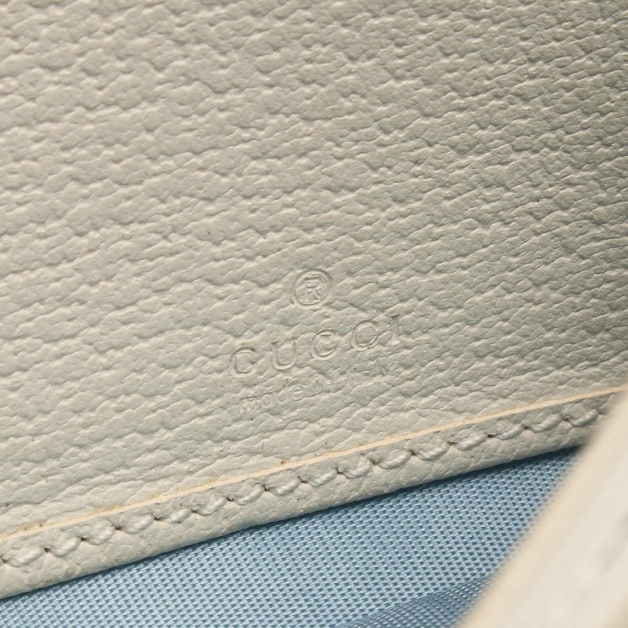 Gucci Gold Ivory Leather Long Wallet (Bi-Fold) (Pre-Owned)