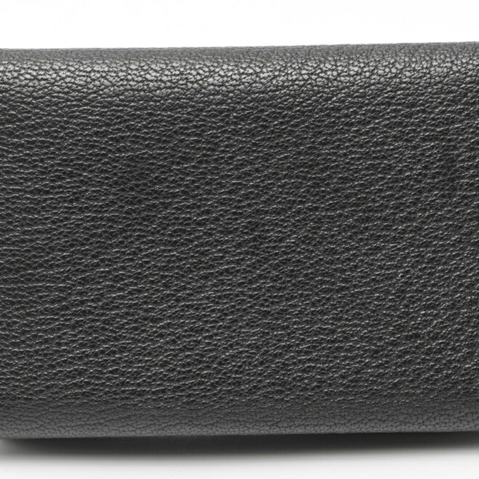 Hermes Black Chevre Myzore Leather Coin Purse/Coin Case (Pre-Owned)