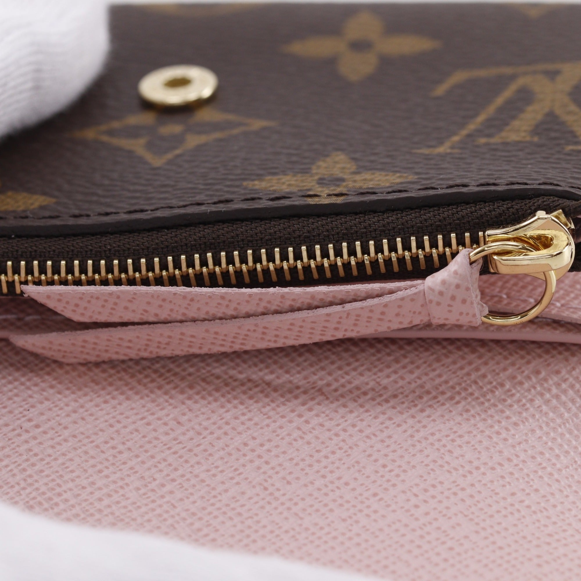 Louis Vuitton Brown Monogram Rose Ballerine Monogram Coin Purse/Coin Case (Pre-Owned)