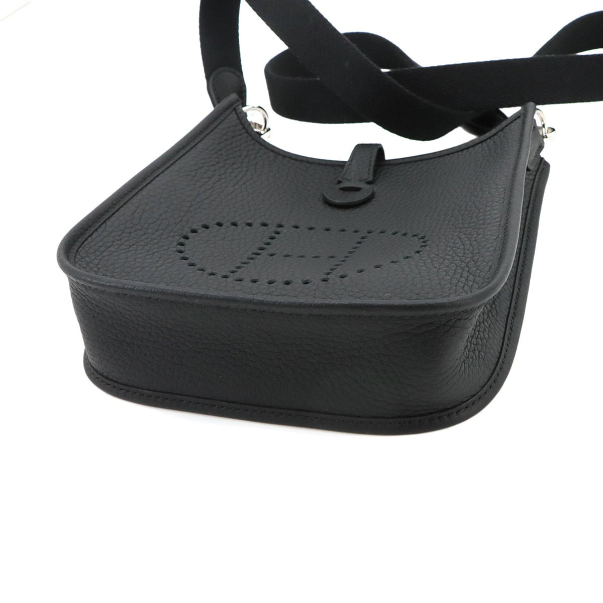 Hermes Black Taurillon Clemence Leather Handbag Shoulder Bag (Pre-Owned)
