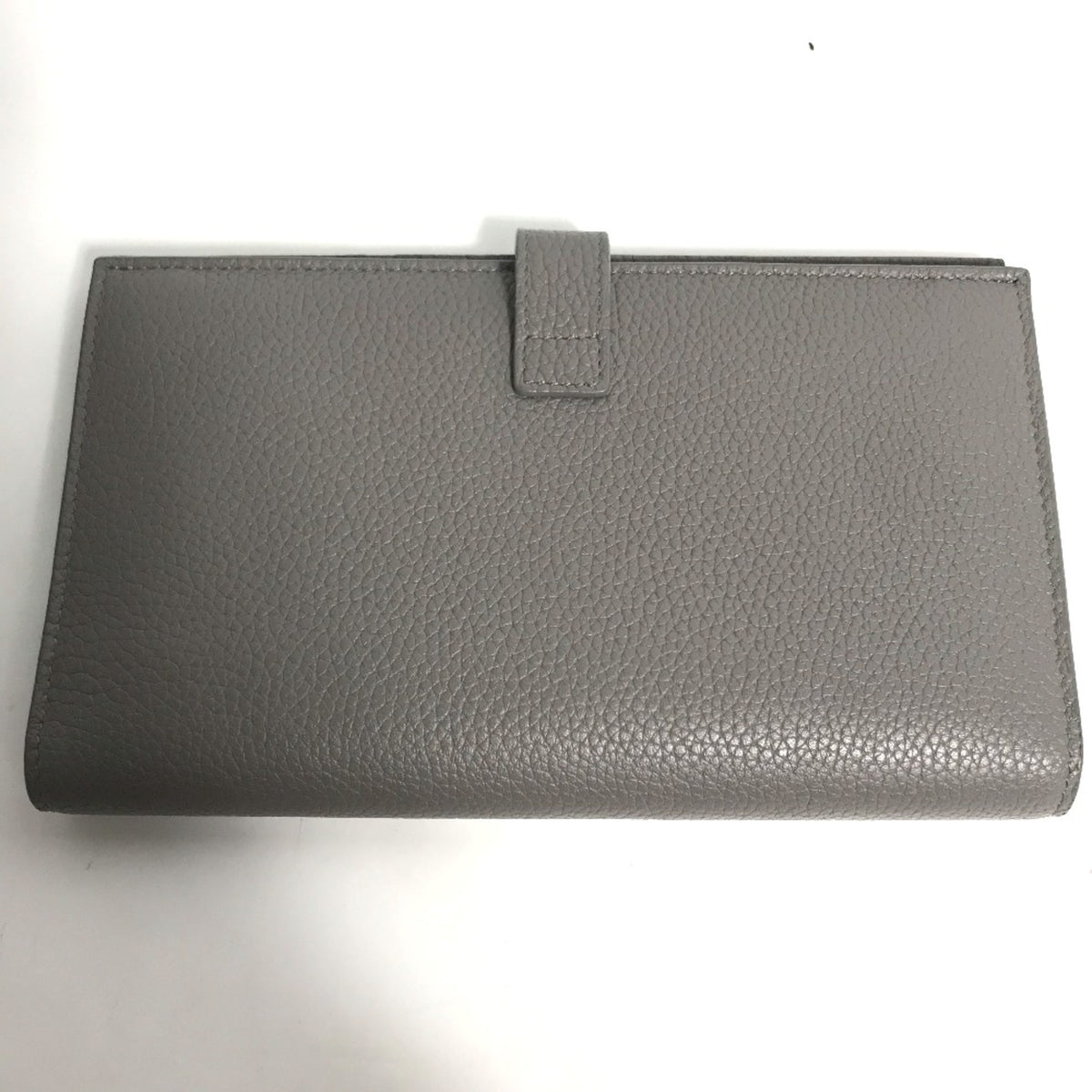 Yves Saint Laurent Gray Leather Long Wallet (Bi-Fold) (Pre-Owned)