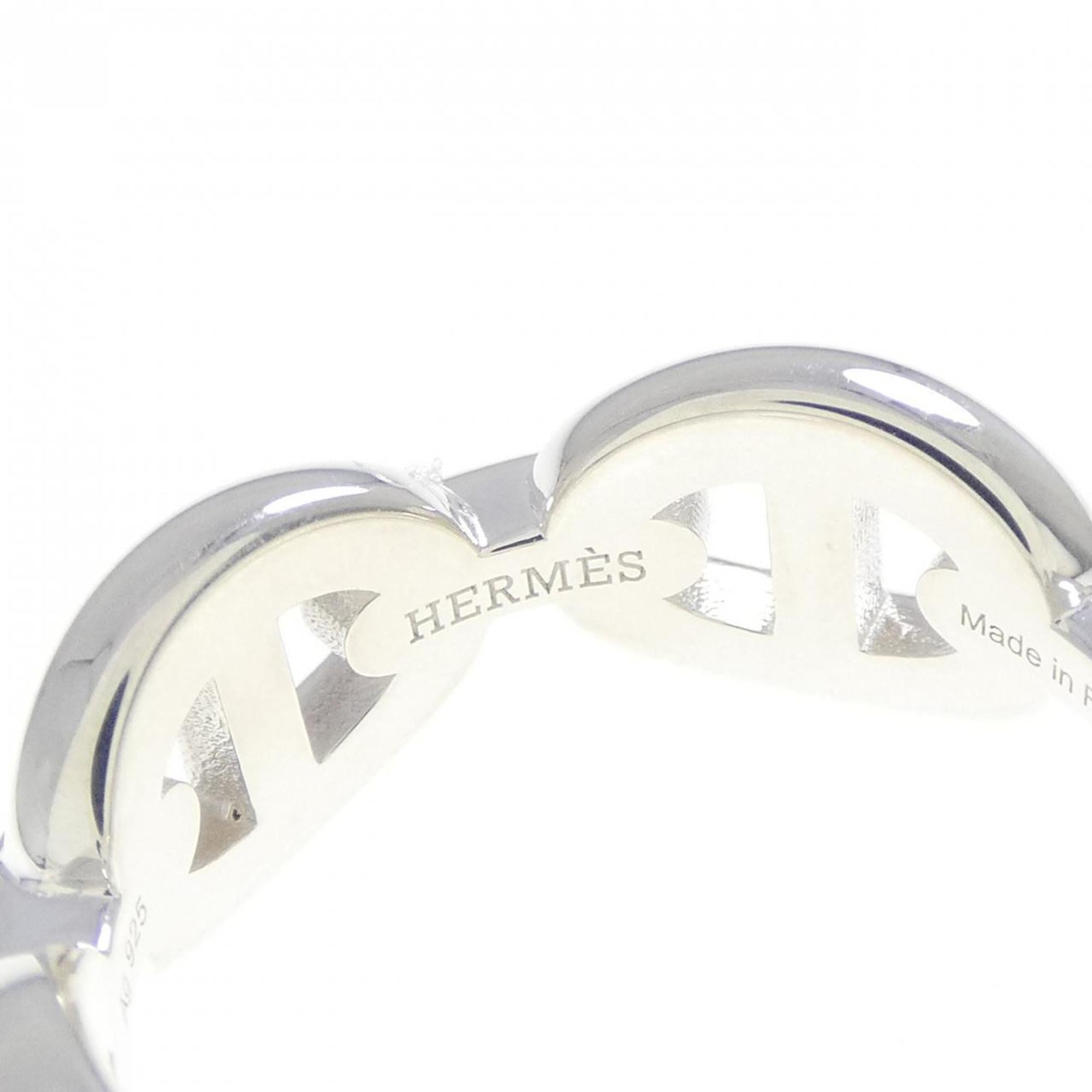 Hermes Silver Silver 925 Band Ring (Pre-Owned)