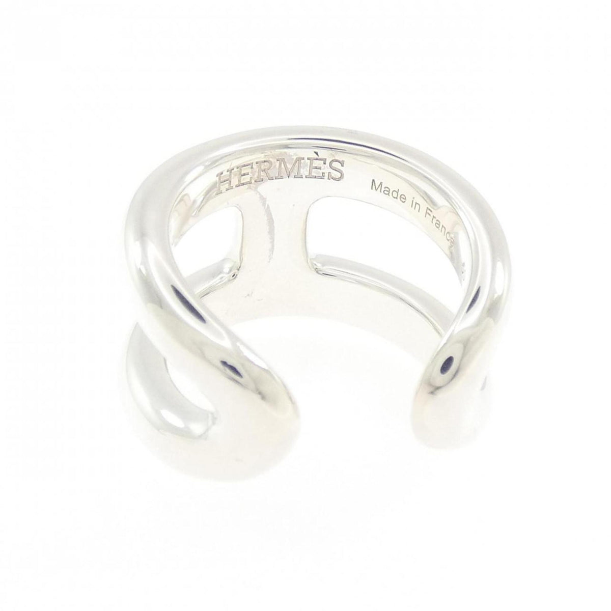 Hermes Silver 925 Band Ring (Pre-Owned)