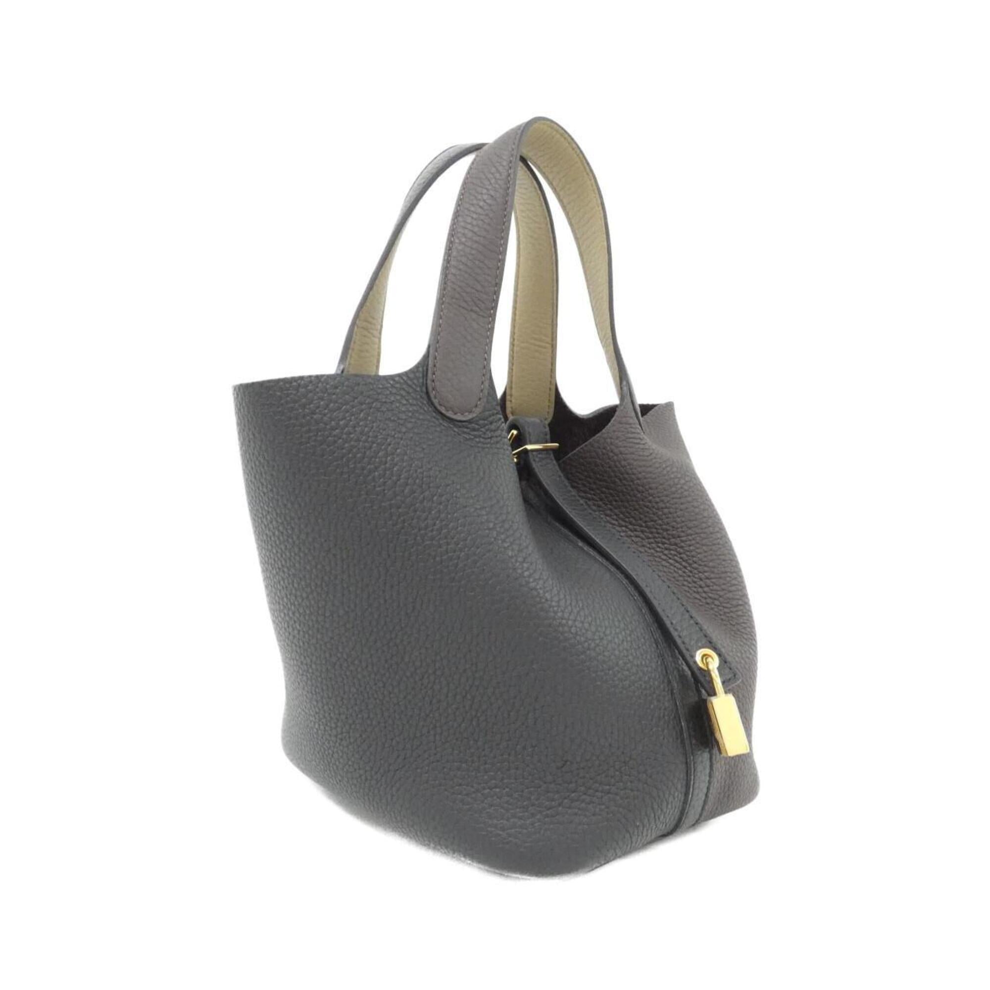 Hermes Black Taurillon Clemence Leather Handbag (Pre-Owned)