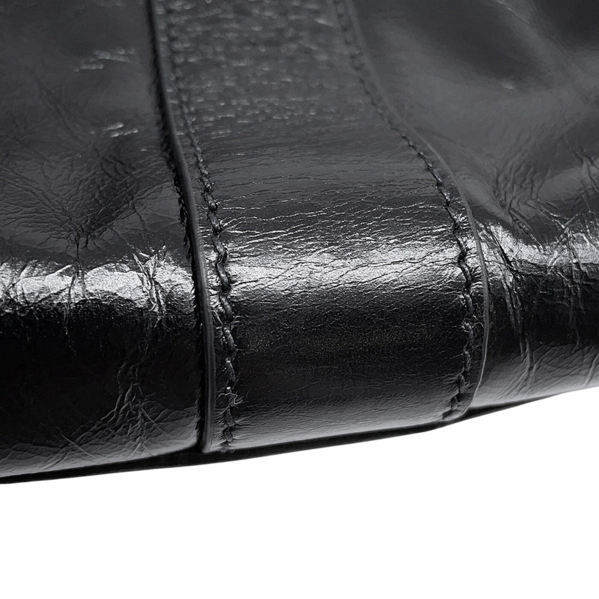 Prada Black Leather Handbag Shoulder Bag (Pre-Owned)