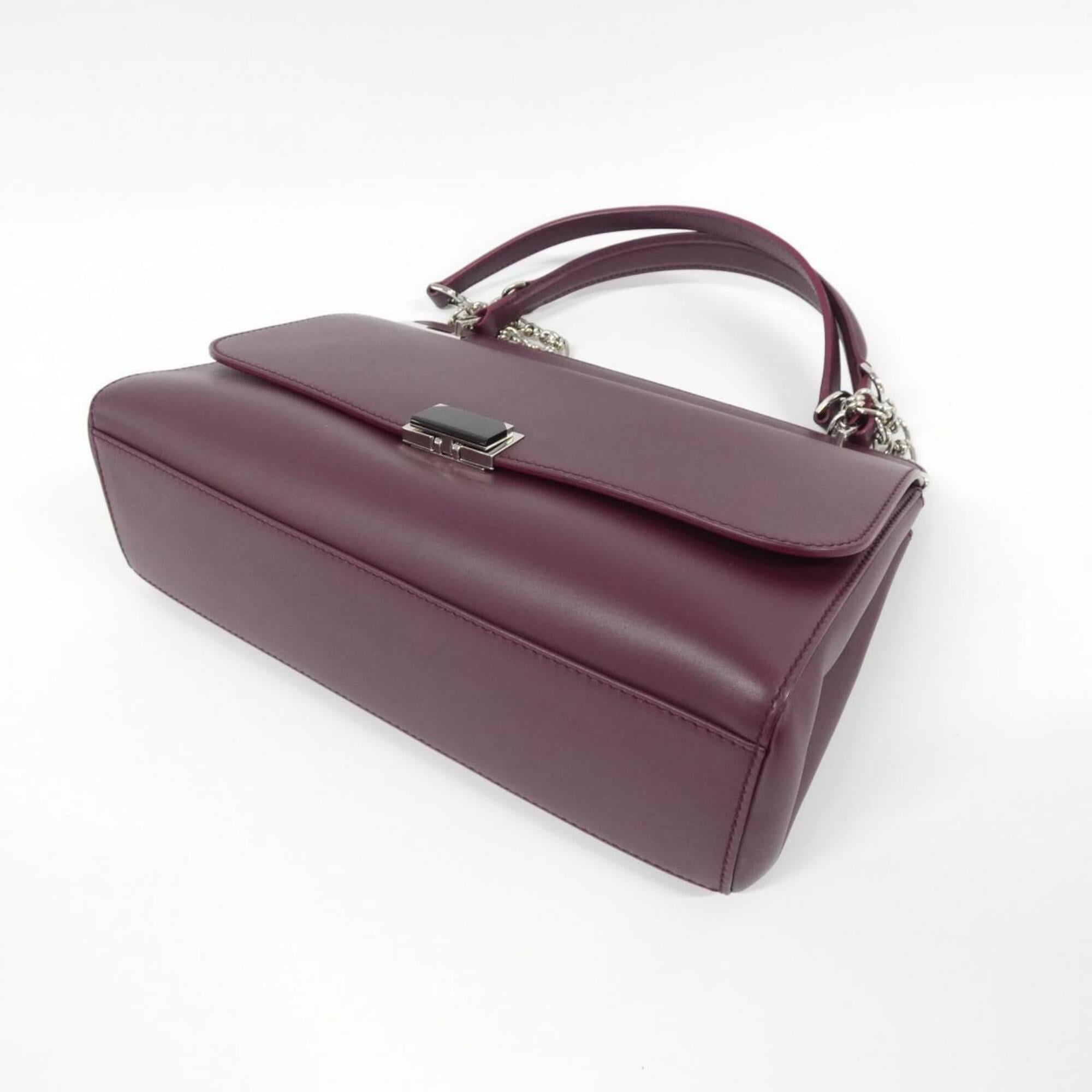 Cartier Bordeaux Leather Handbag (Pre-Owned)