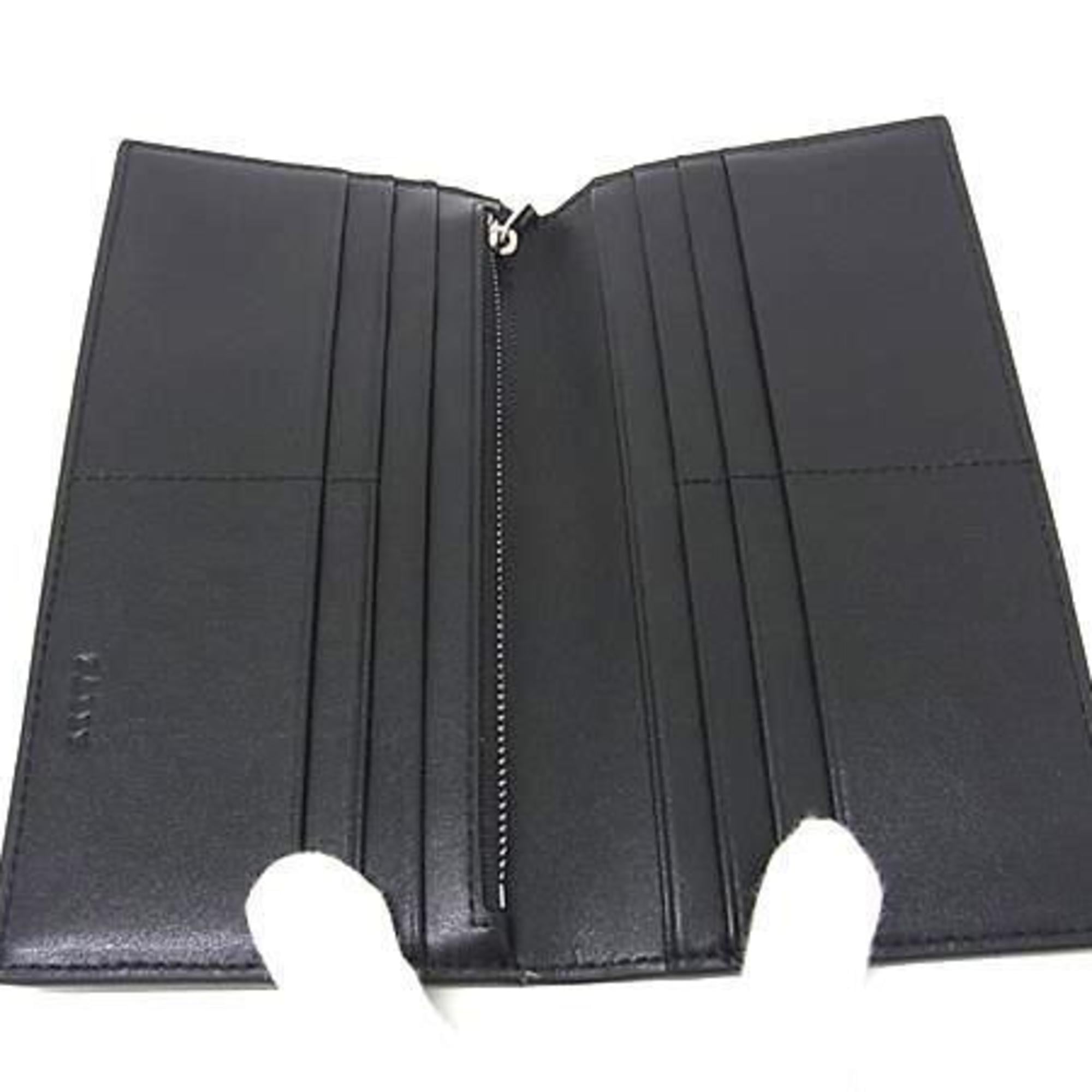 Bally Black Leather Long Wallet (Bi-Fold) (Pre-Owned)