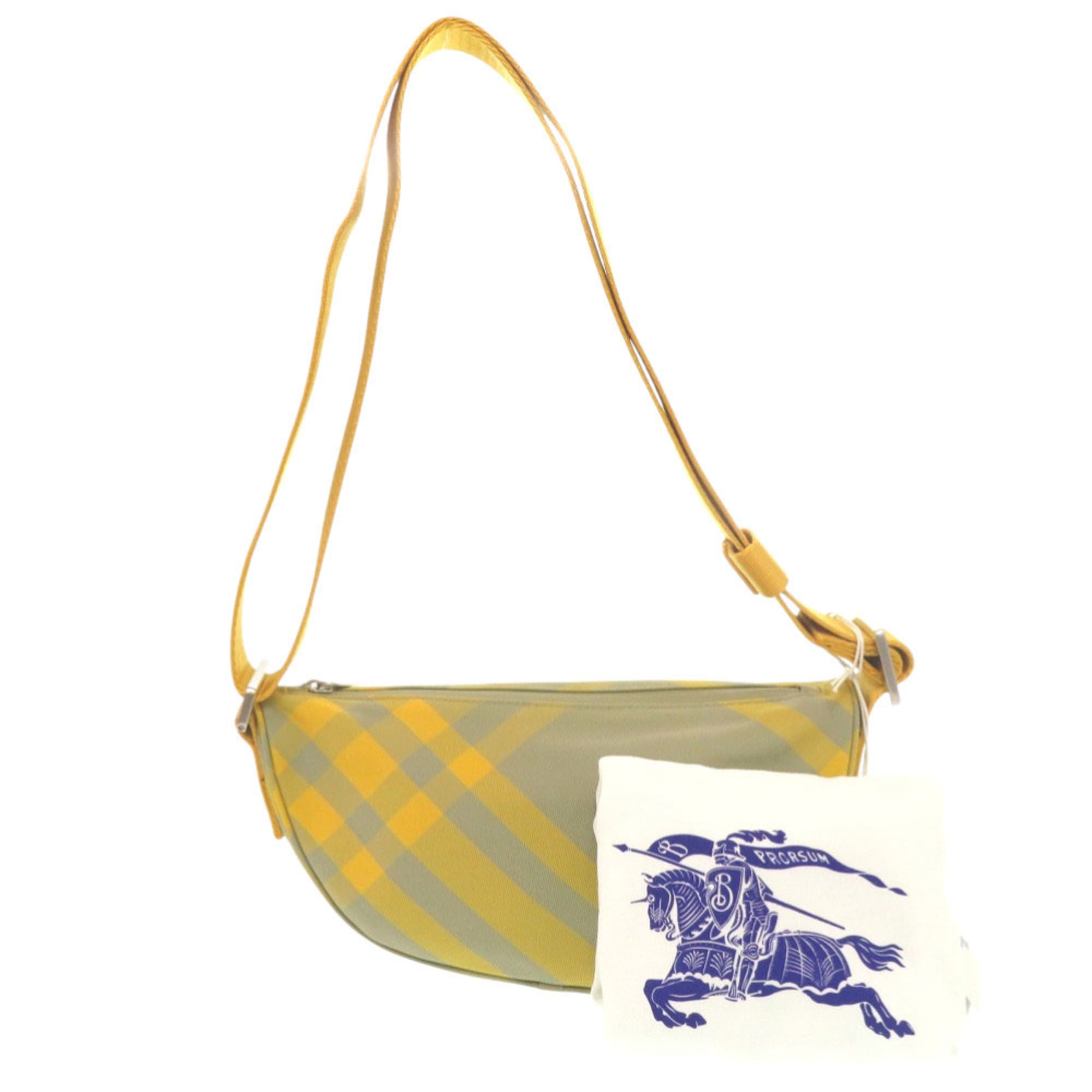 Burberry Khaki Yellow Nylon Shoulder Bag (Pre-Owned)