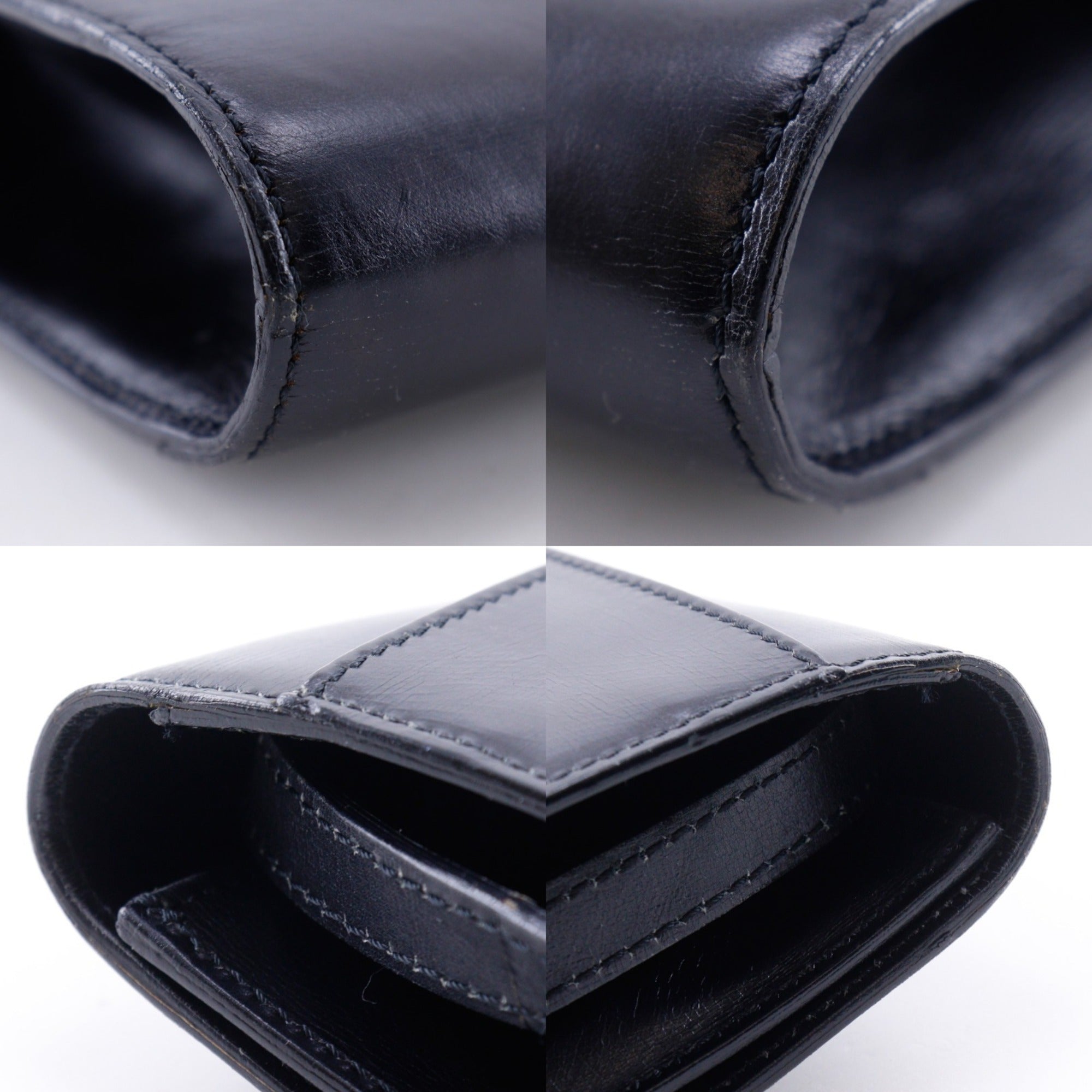 Celine Black Leather Clutch Bag Shoulder Bag (Pre-Owned)