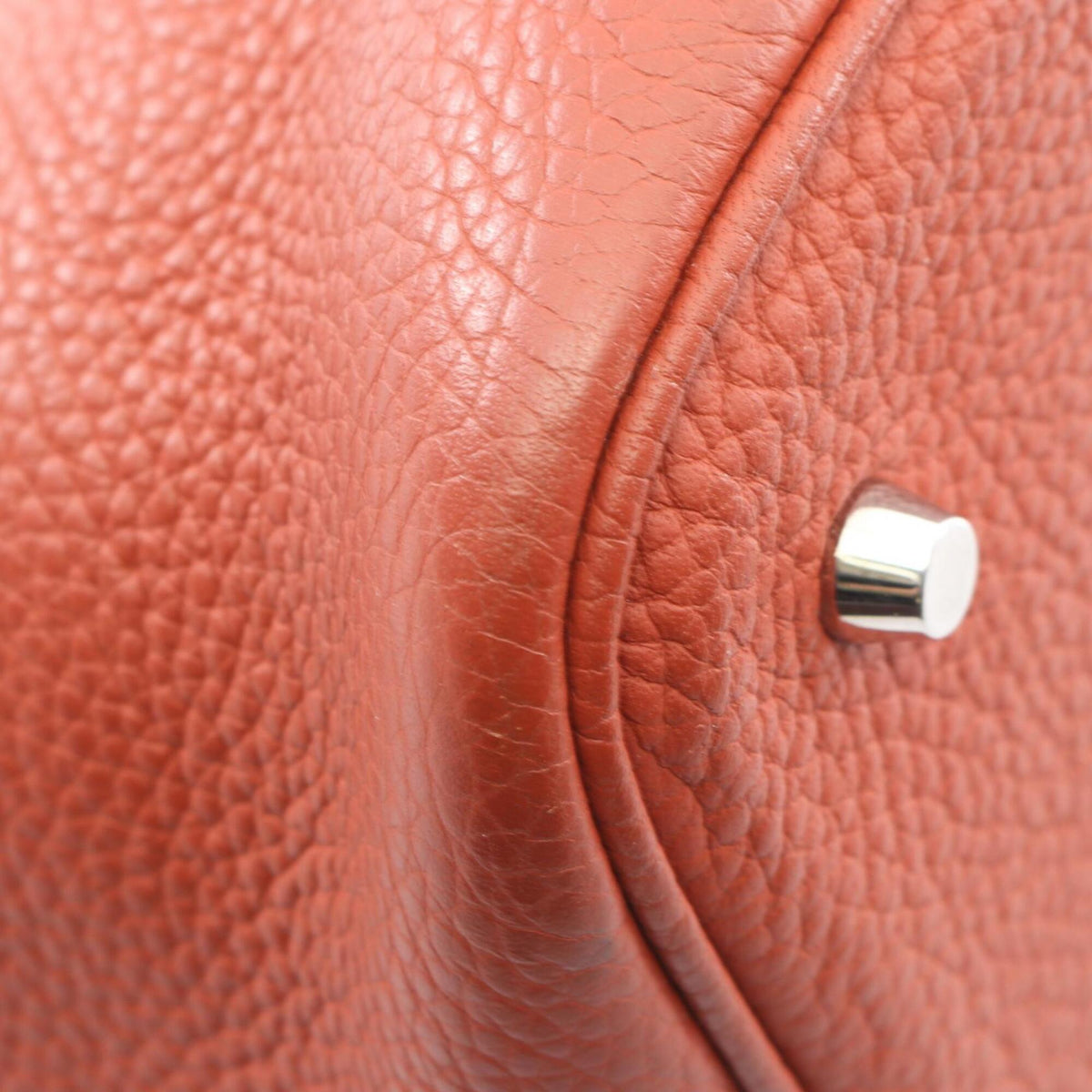 Hermes Brown Taurillon Clemence Leather Handbag (Pre-Owned)
