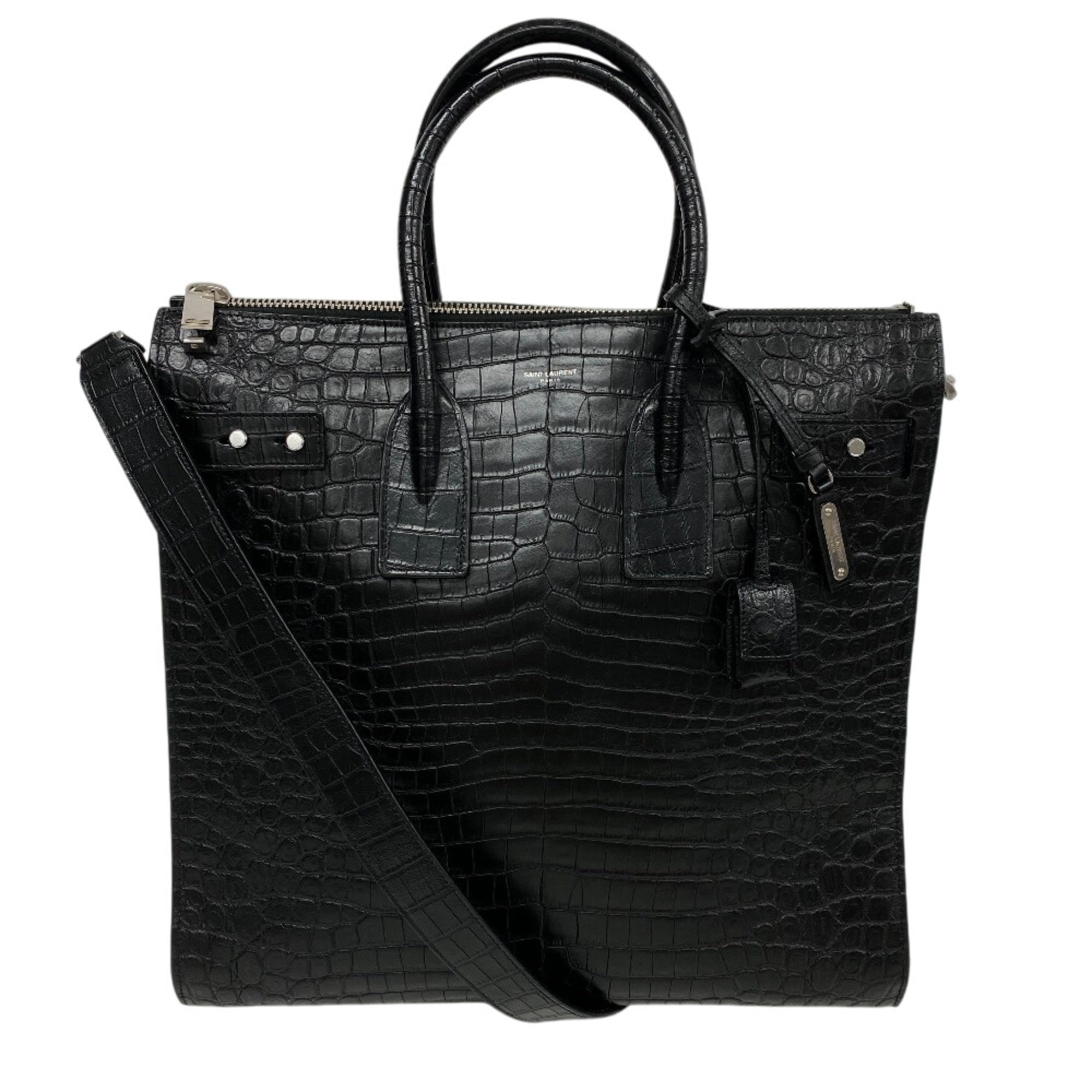Yves Saint Laurent Black Leather Handbag Shoulder Bag (Pre-Owned)