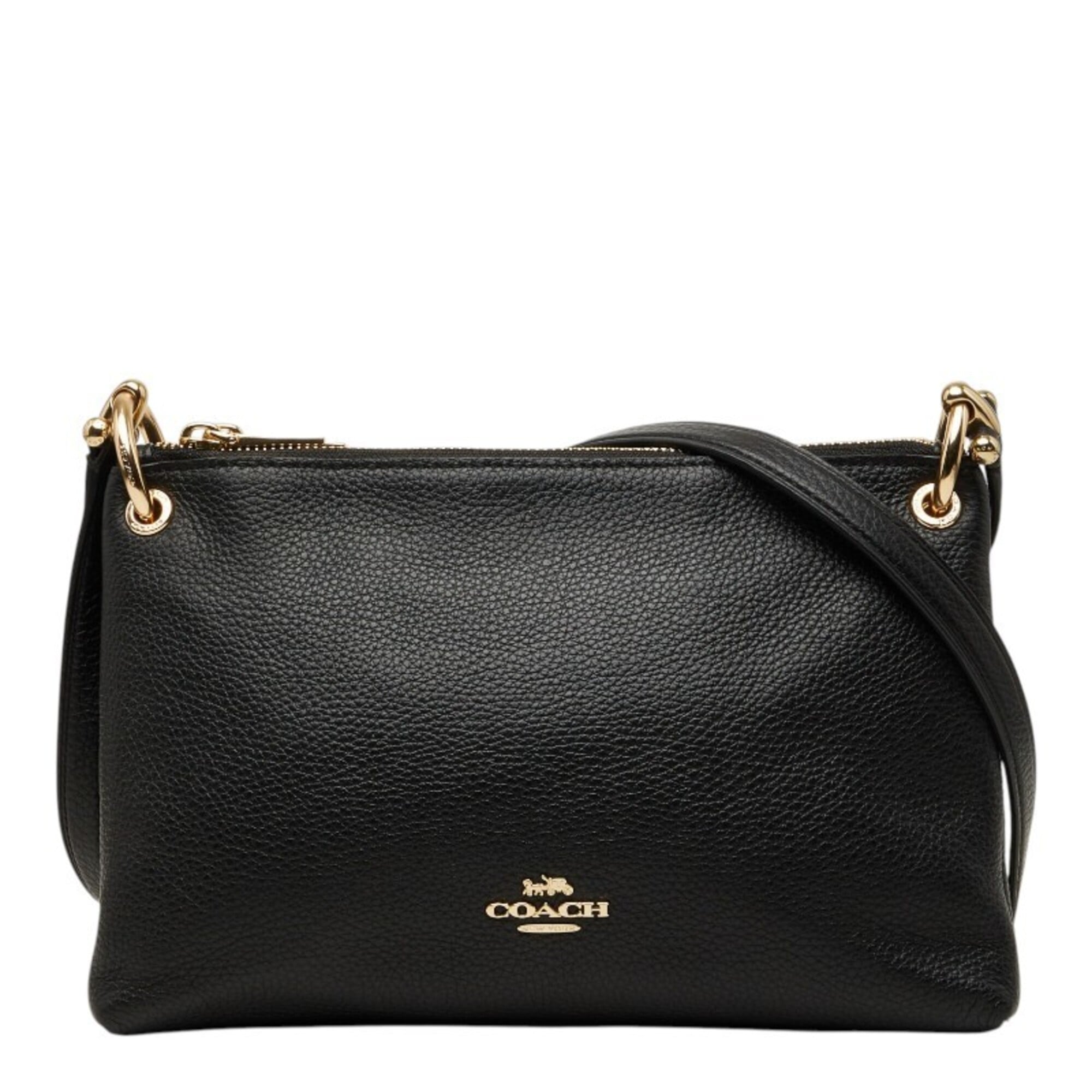 Coach Black Leather Shoulder Bag (Pre-Owned)