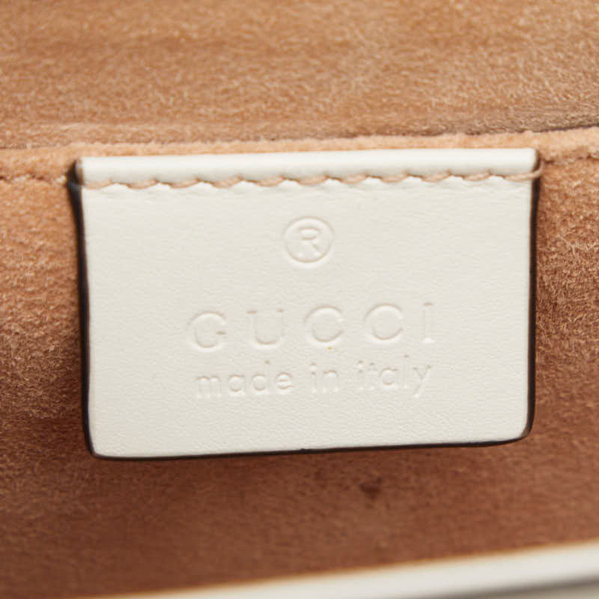 Gucci White Leather Handbag Shoulder Bag (Pre-Owned)