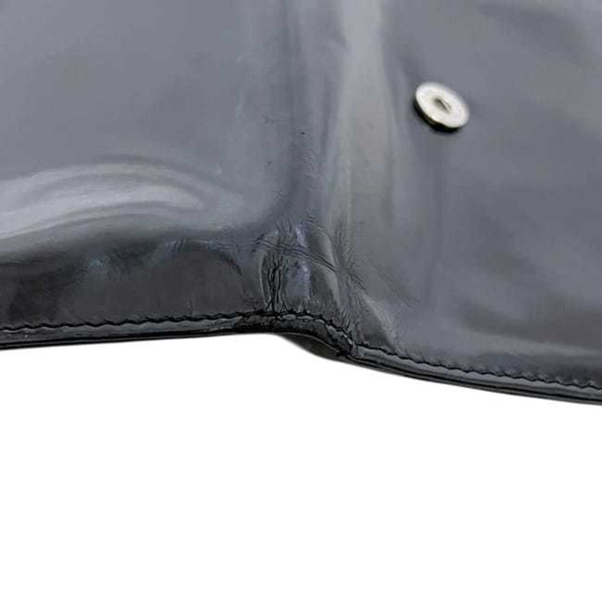 Prada Black Nero Patent Leather Wallet (Tri-Fold) (Pre-Owned)