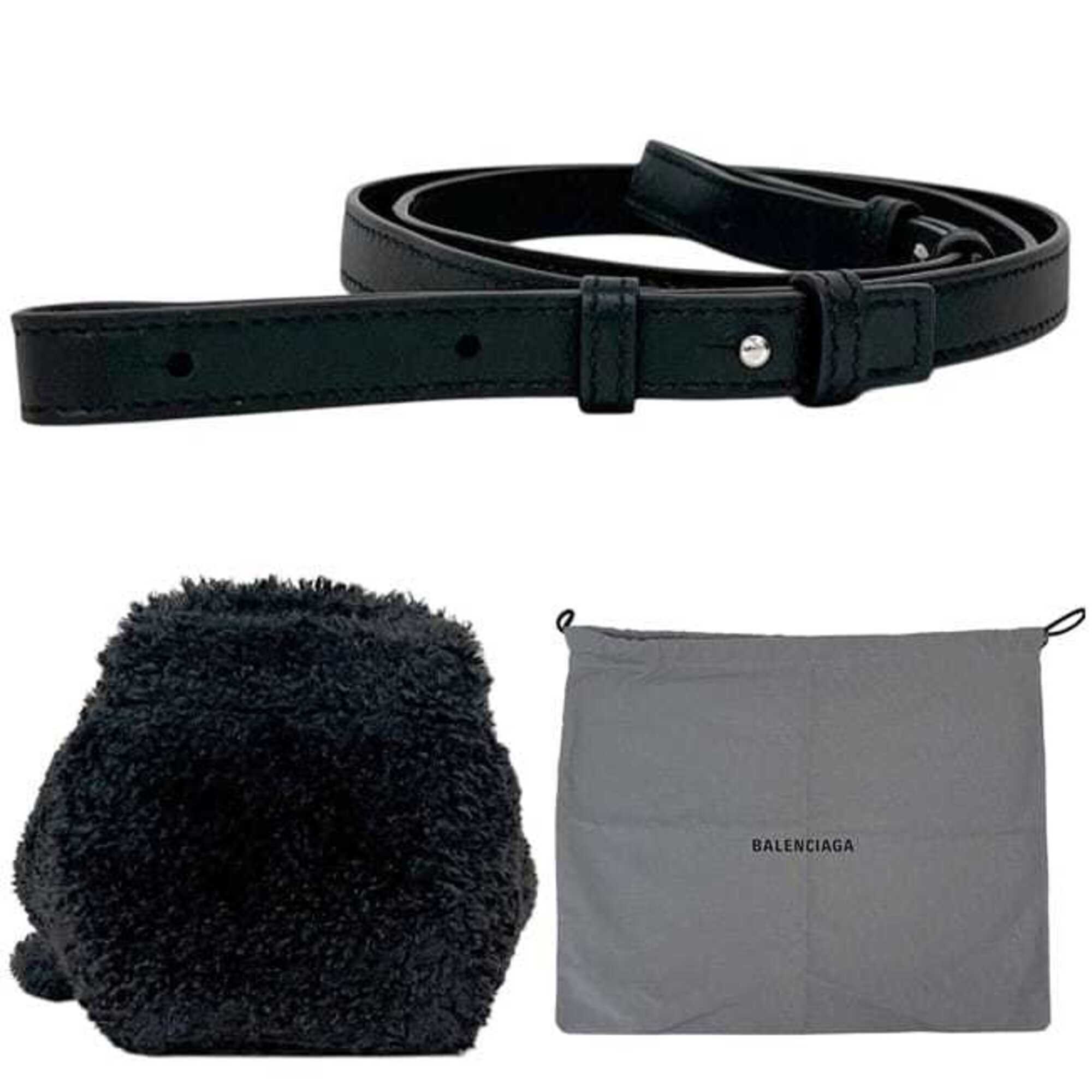Balenciaga Black Polyester Leather Shoulder Bag (Pre-Owned)