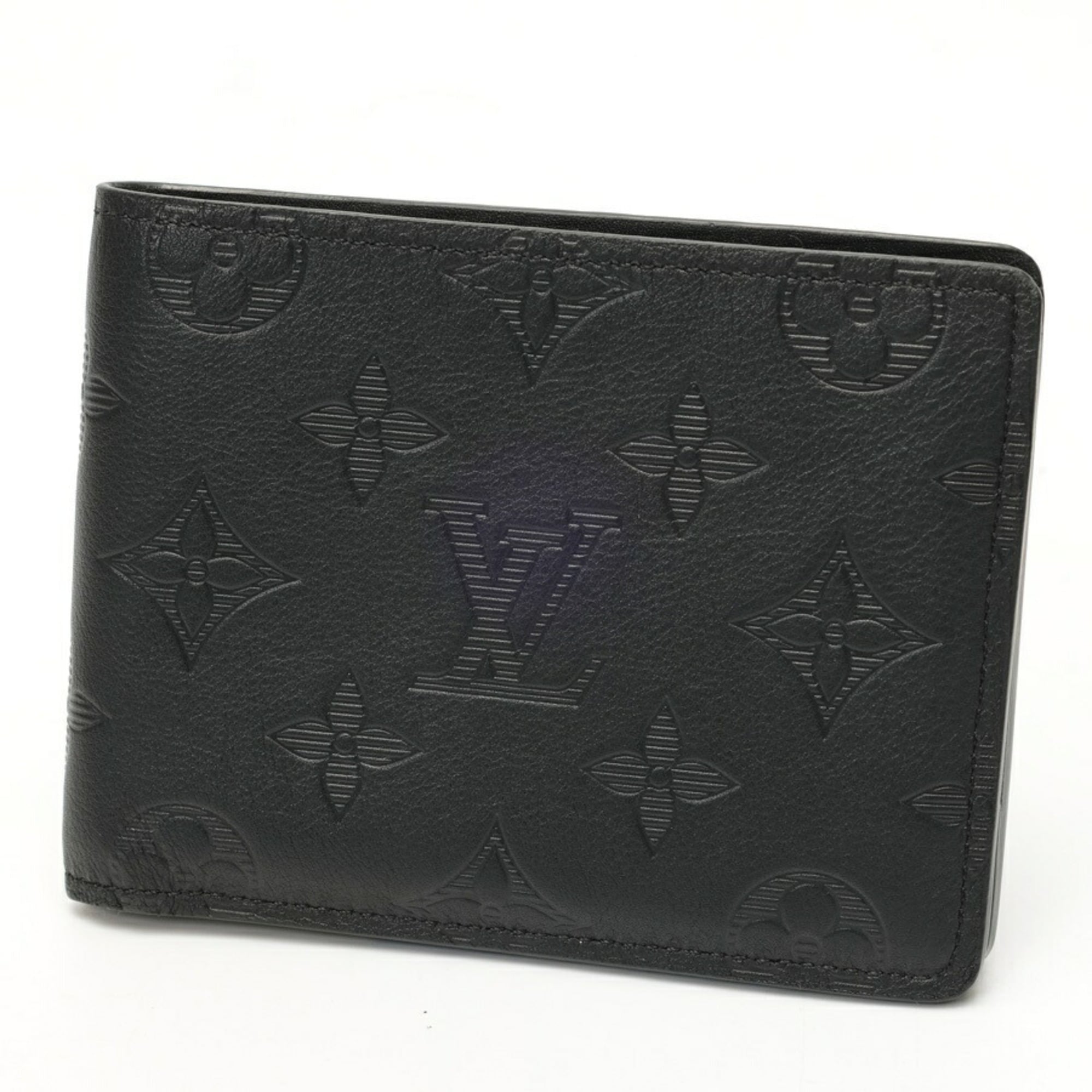 Louis Vuitton Black Monogram Monogram Shadow Leather Bill Wallet (Bi-Fold) (Pre-Owned)