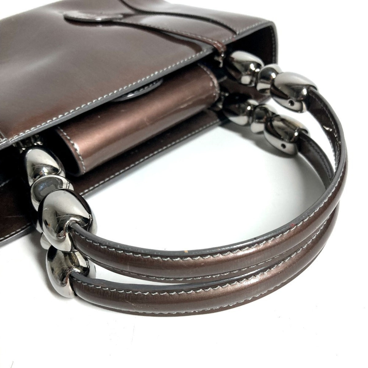 Christian Dior Brown Patent Leather Handbag (Pre-Owned)
