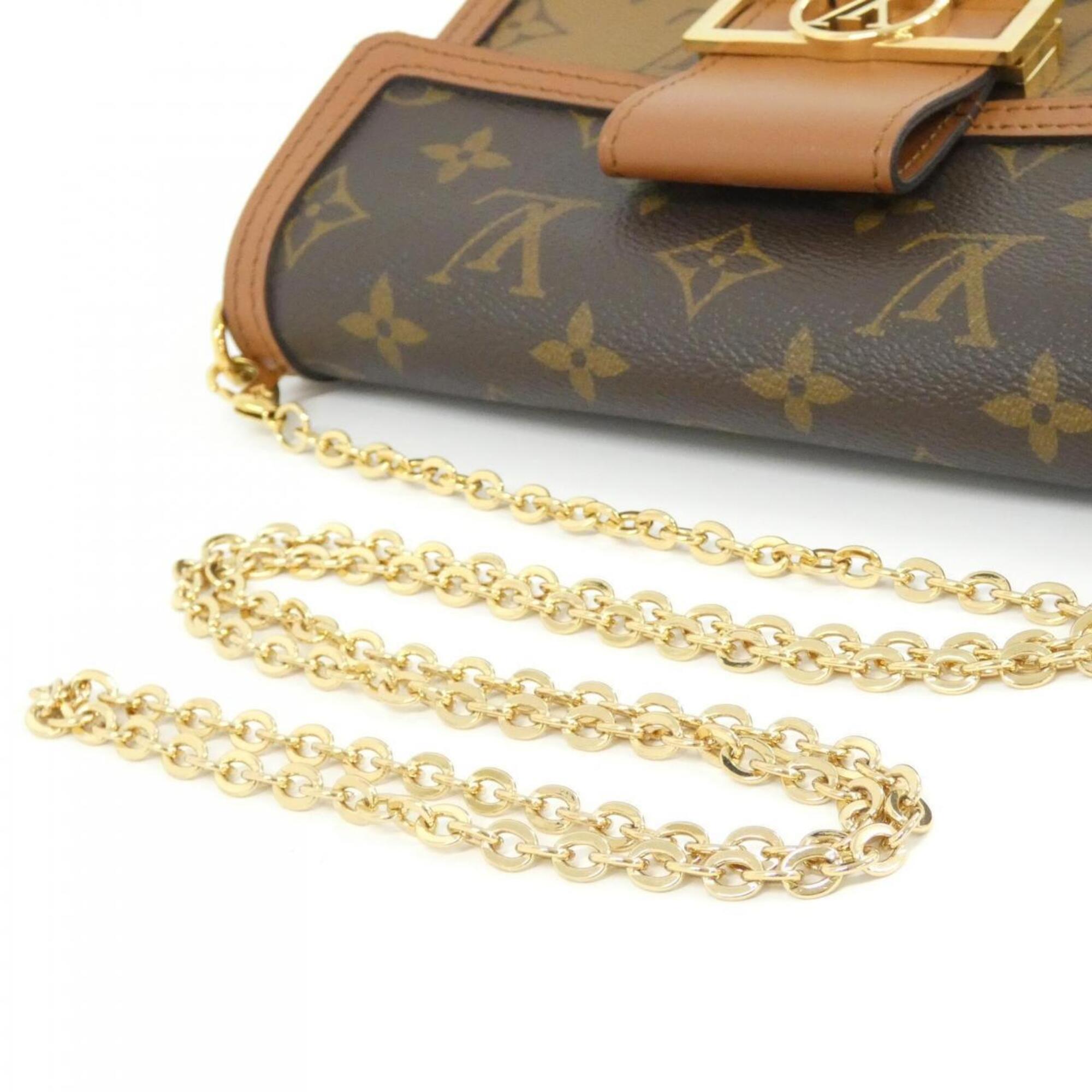Louis Vuitton Brown Coated Canvas Chain/Shoulder Wallet (Pre-Owned)