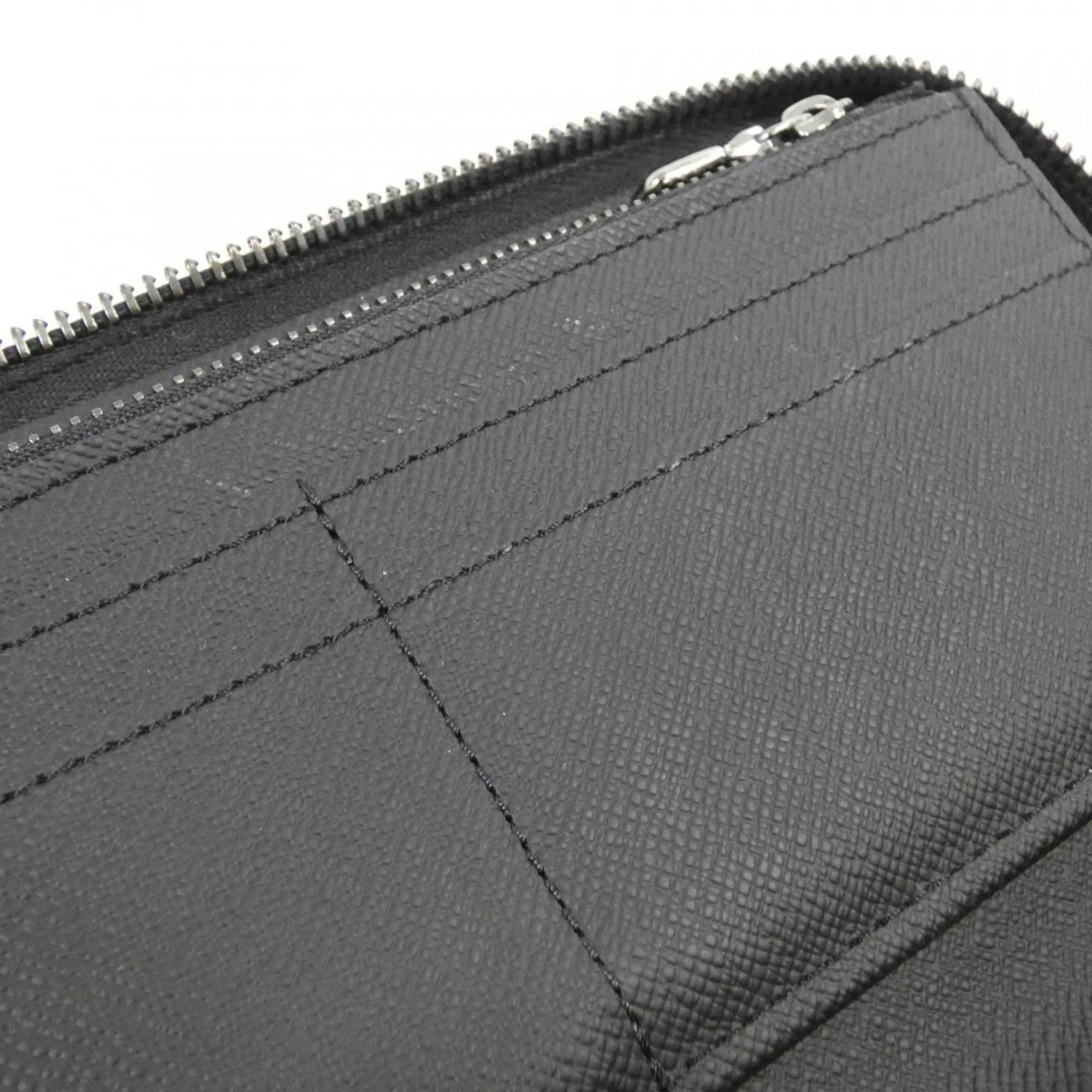 Louis Vuitton Black Coated Canvas Long Wallet (Bi-Fold) (Pre-Owned)