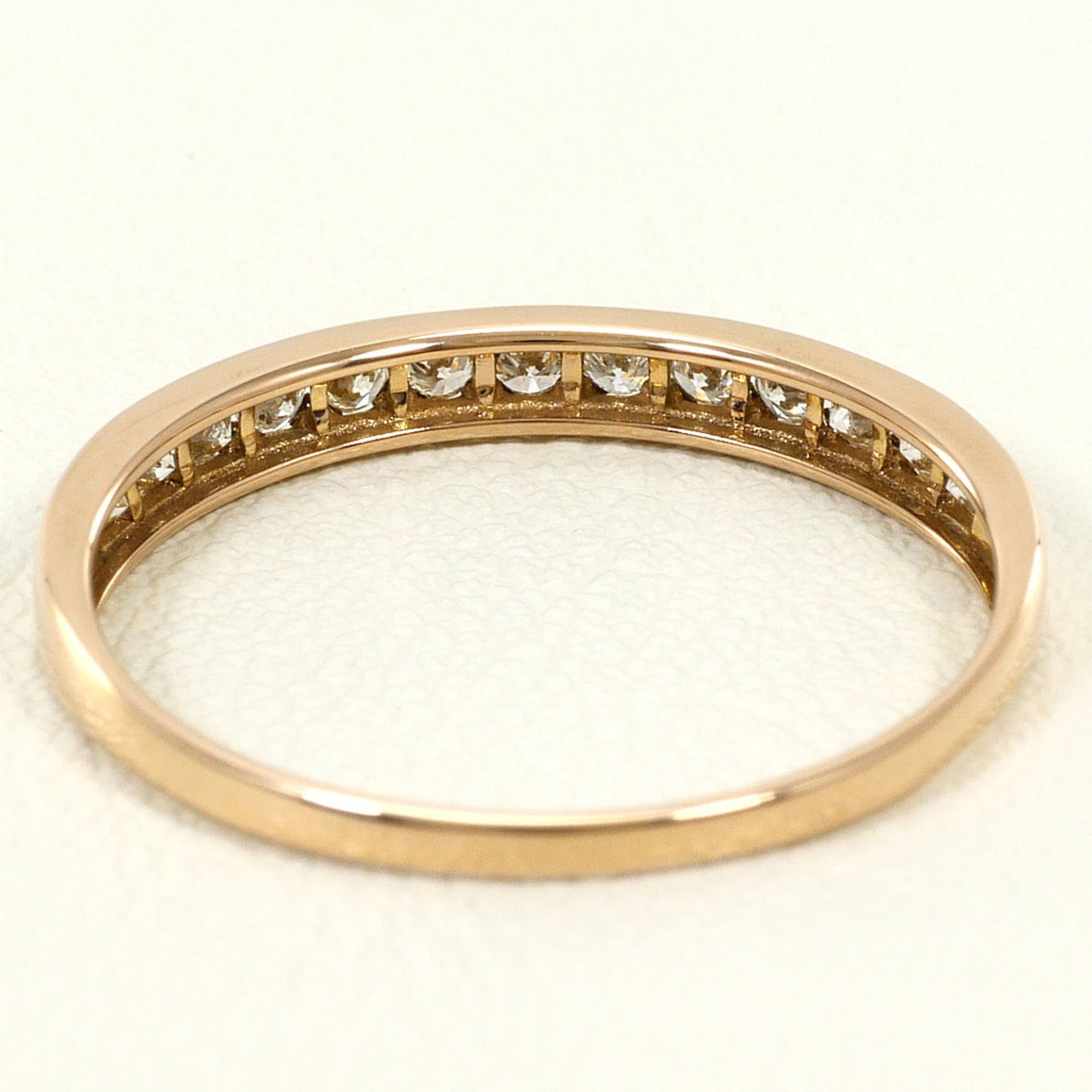 Unbranded Pink Gold Pink Gold (18K) Silver Band Ring (Pre-Owned)