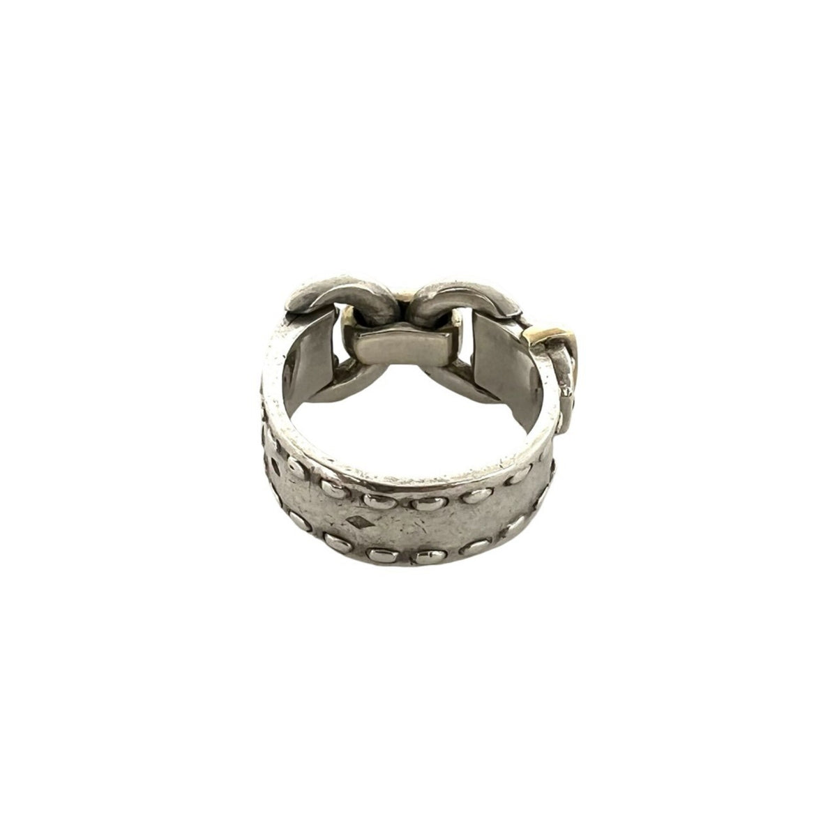 Hermes Gold Silver Yellow Gold (18K) Silver 925 Band Ring (Pre-Owned)