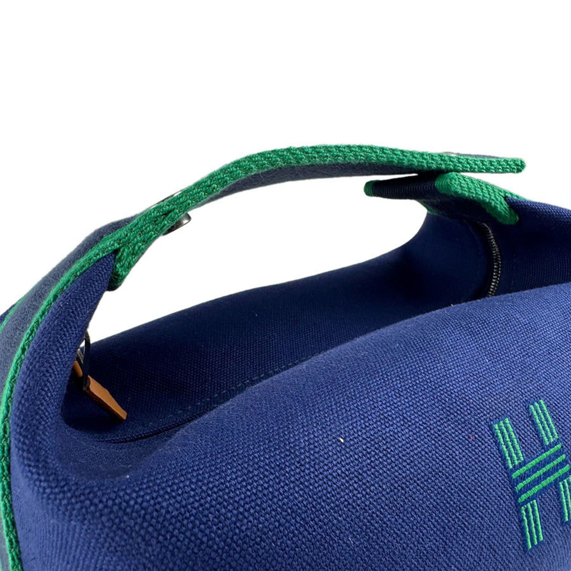 Hermes Navy Canvas Handbag Pouch (Pre-Owned)