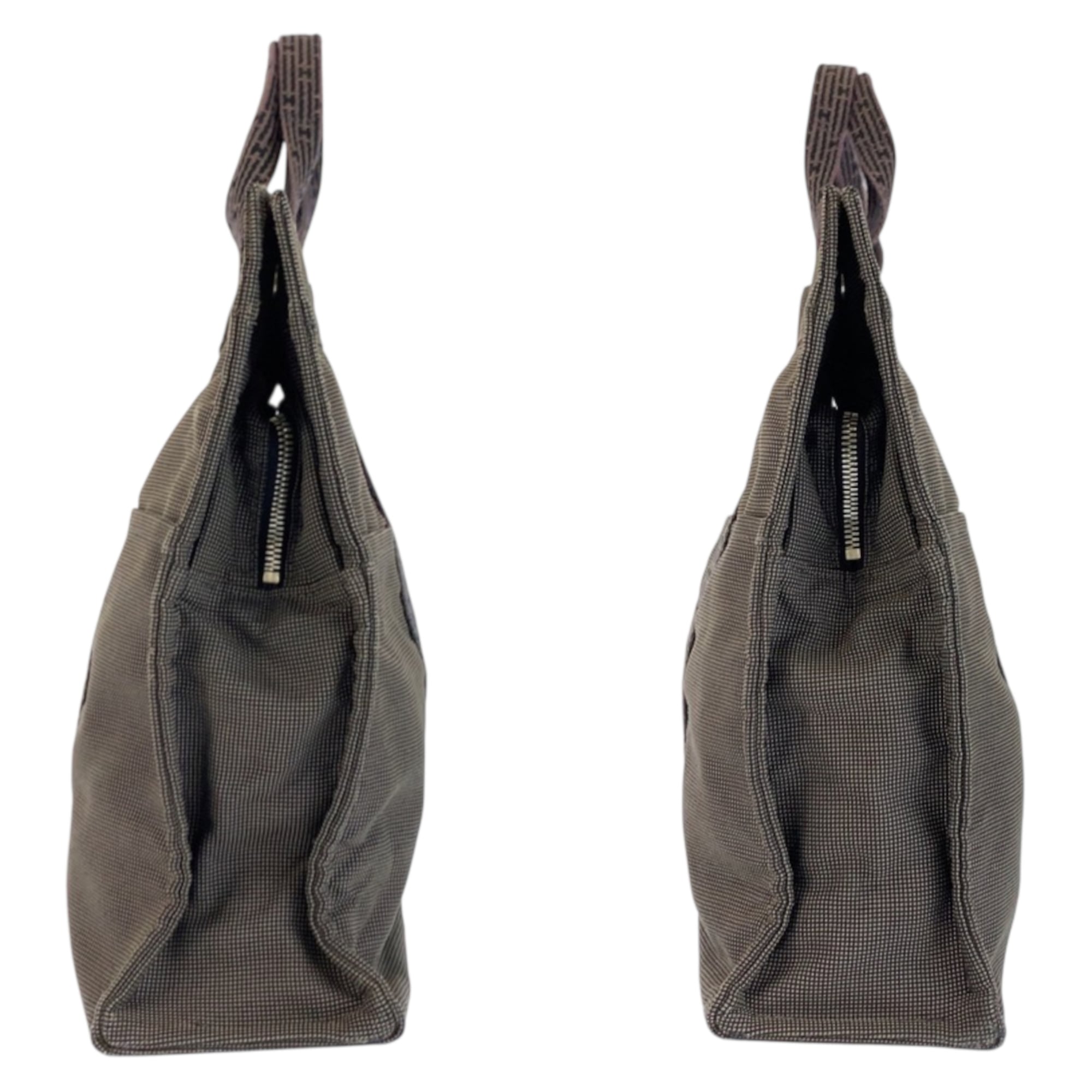 Hermes Gray Polyamide Polyester Handbag Tote Bag (Pre-Owned)