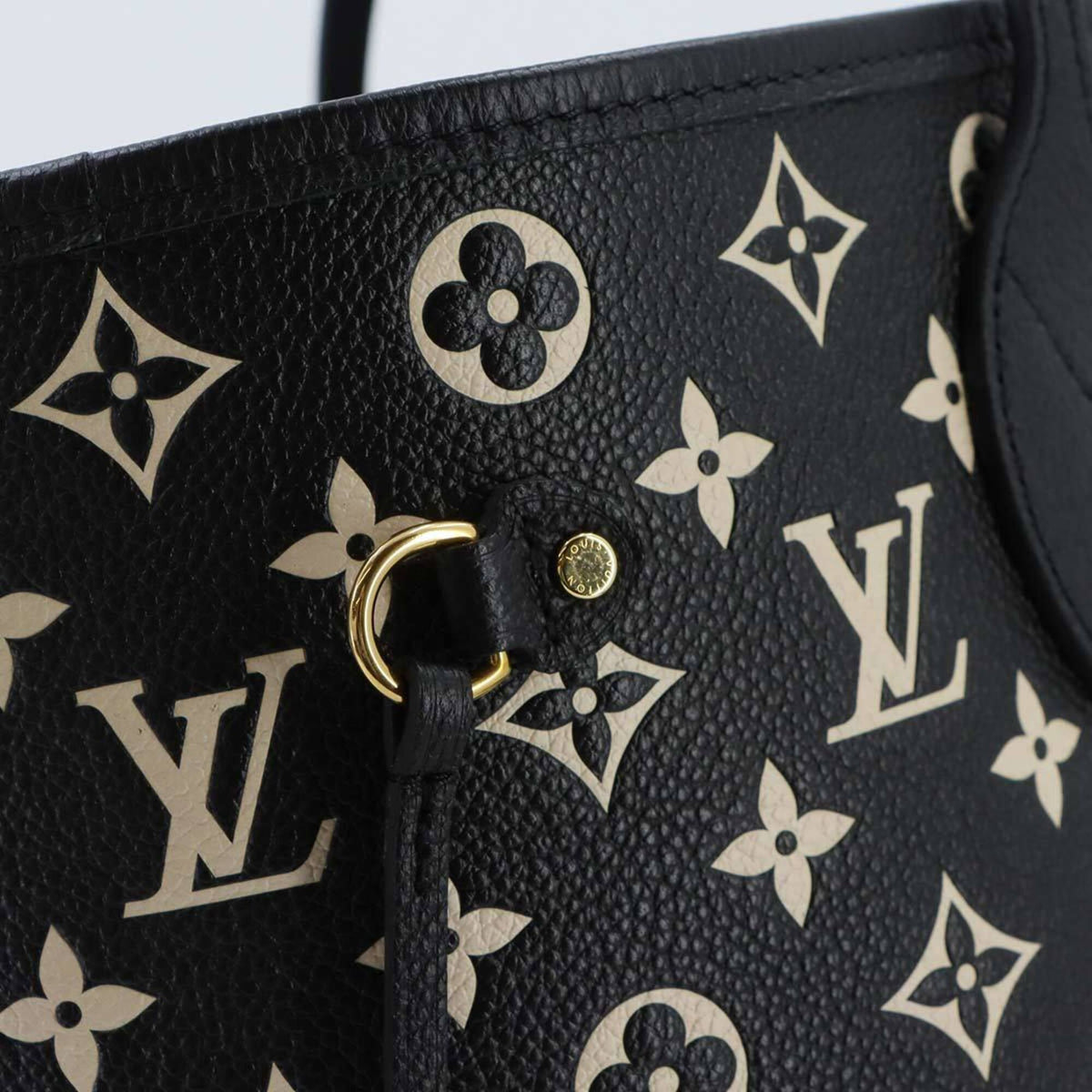 Louis Vuitton Black White Monogram Empreinte Leather Handbag Pouch Tote Bag (Pre-Owned)