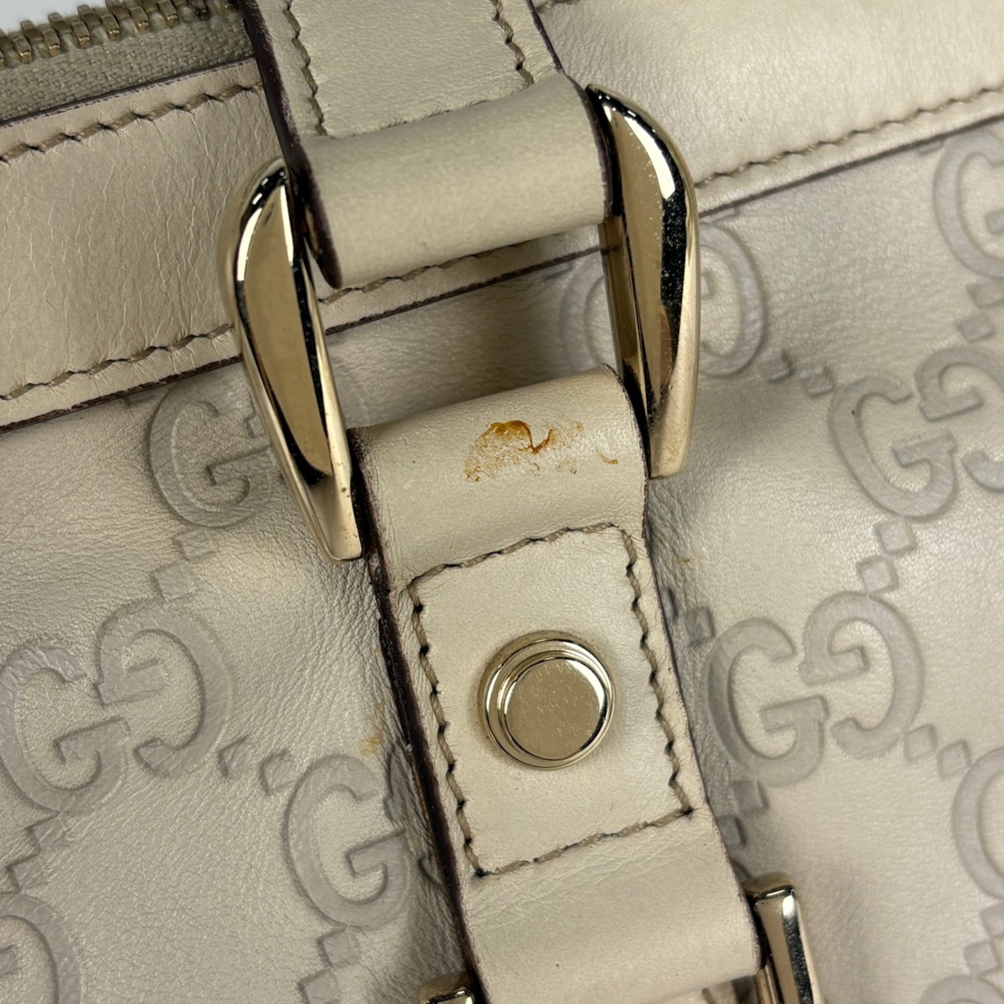 Gucci White Leather Tote Bag (Pre-Owned)
