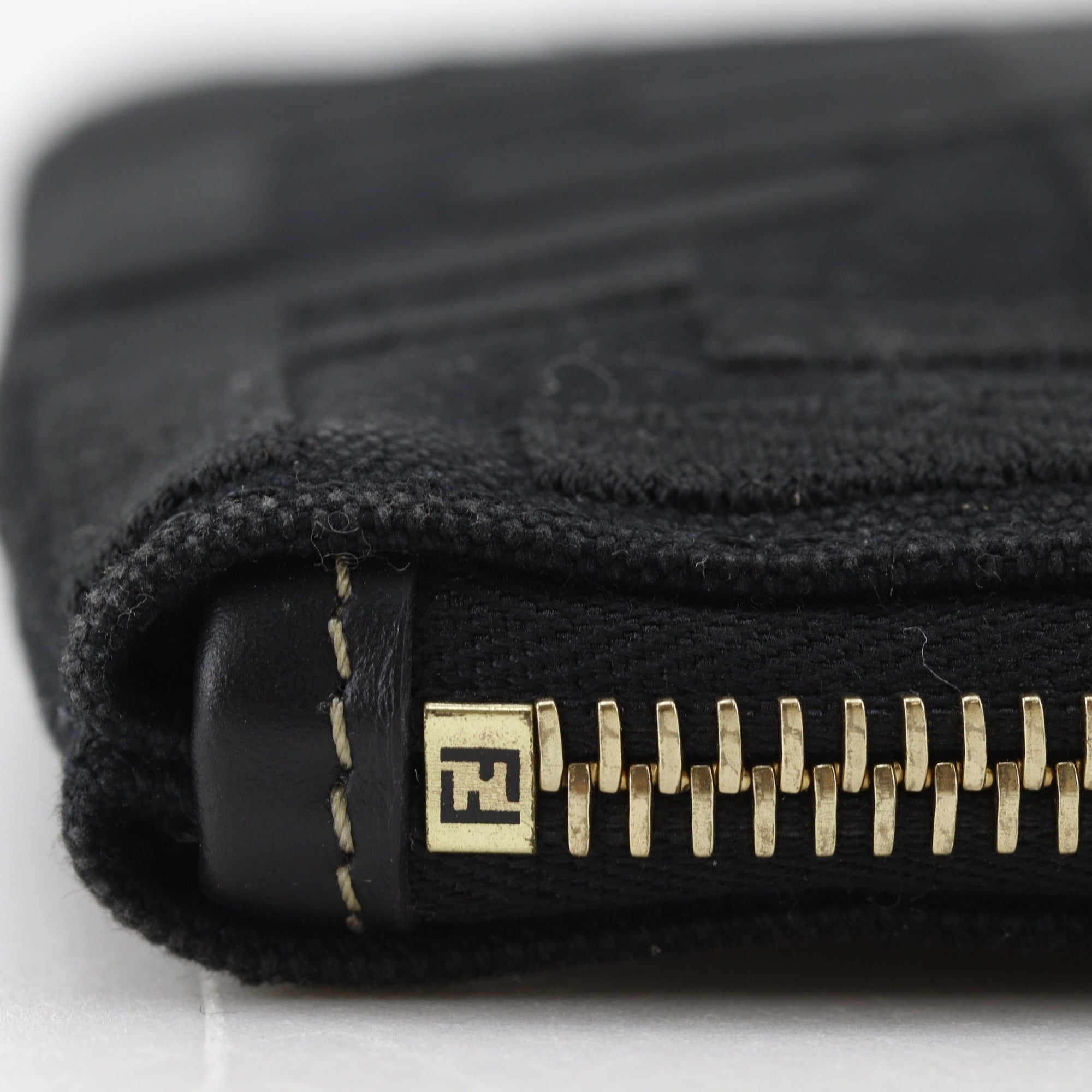 Fendi Black Cotton Pouch (Pre-Owned)