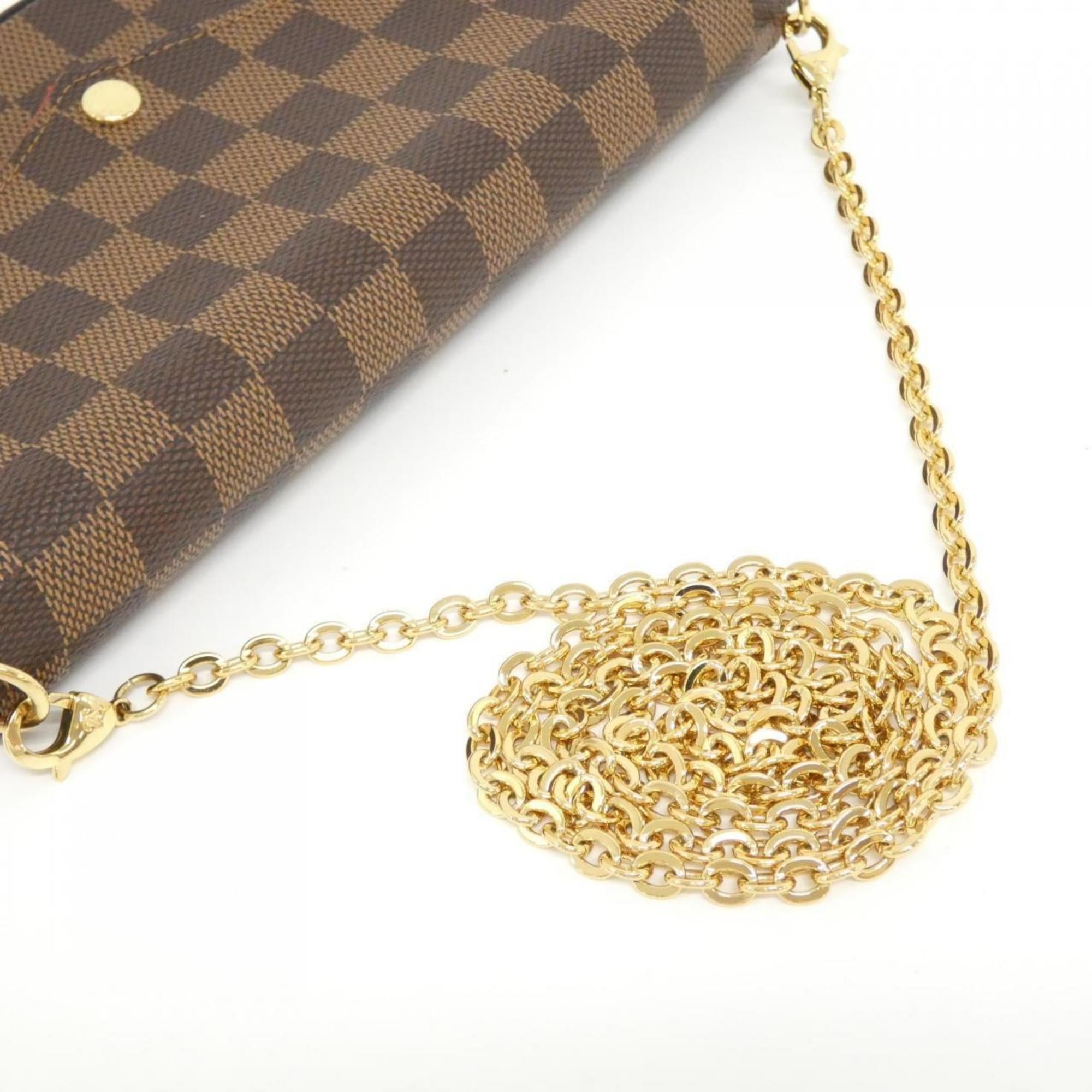 Louis Vuitton Damier Ebene Coated Canvas Pochette Shoulder Bag (Pre-Owned)