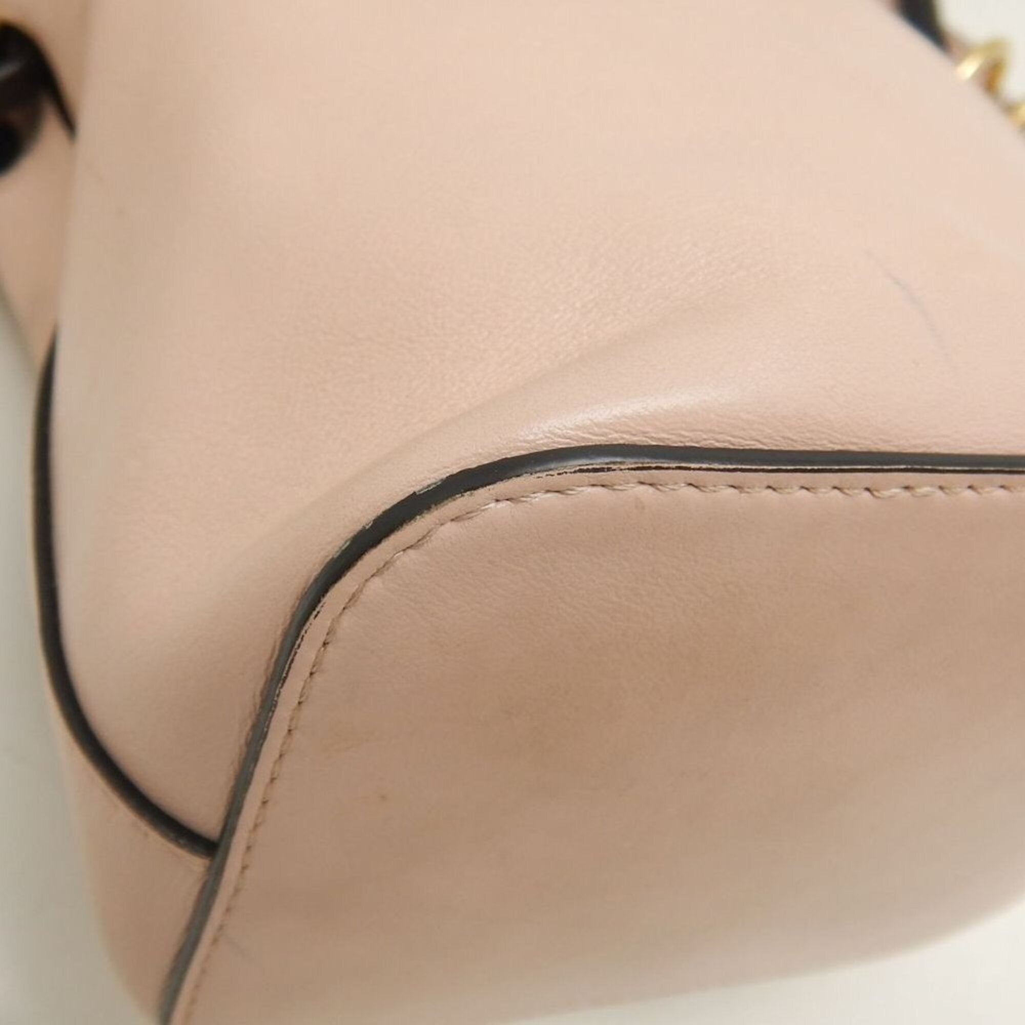 Fendi Black Pink Leather Shoulder Bag (Pre-Owned)