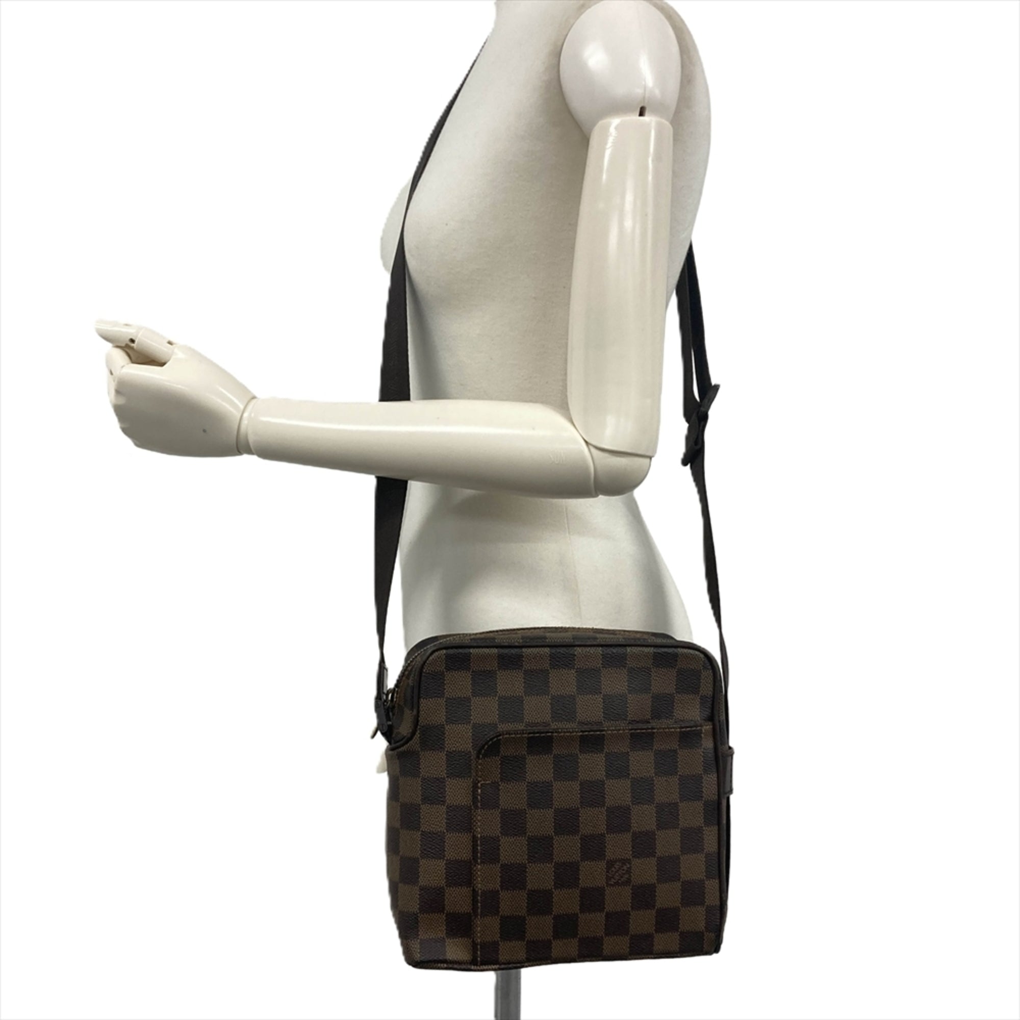 Louis Vuitton Brown Damier Canvas Ebene Damier Canvas Shoulder Bag (Pre-Owned)