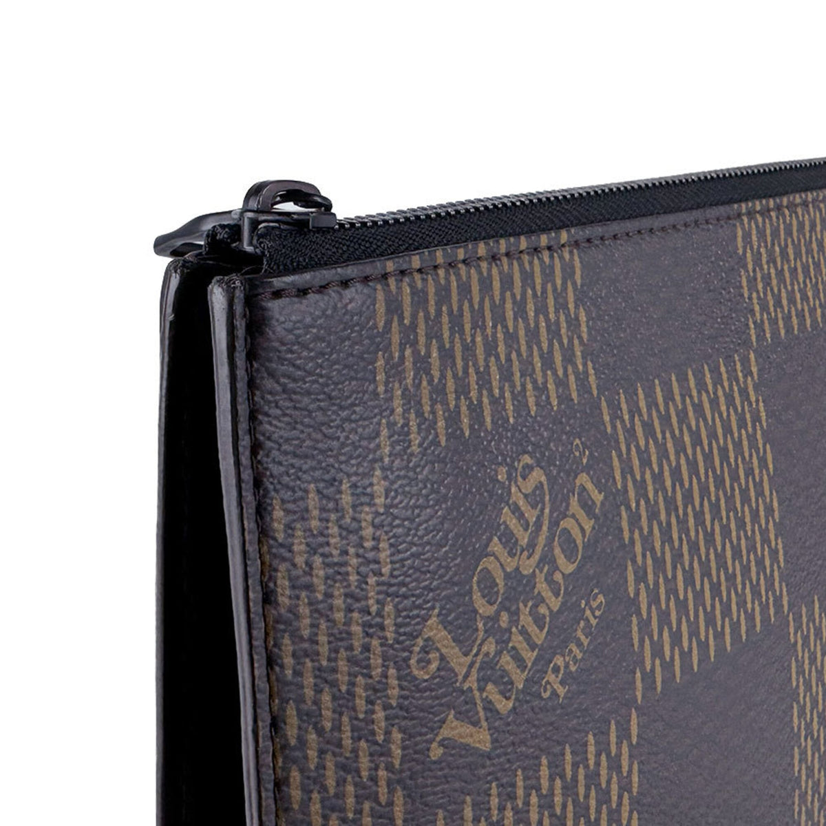Louis Vuitton Damier Canvas Ebene Clutch Bag Pochette (Pre-Owned)