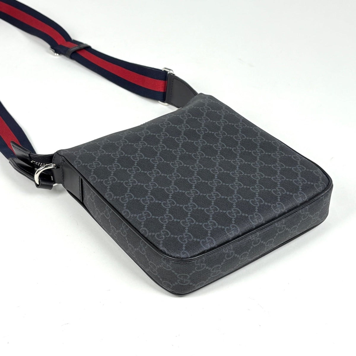 Gucci Black Coated Canvas Leather Shoulder Bag (Pre-Owned)