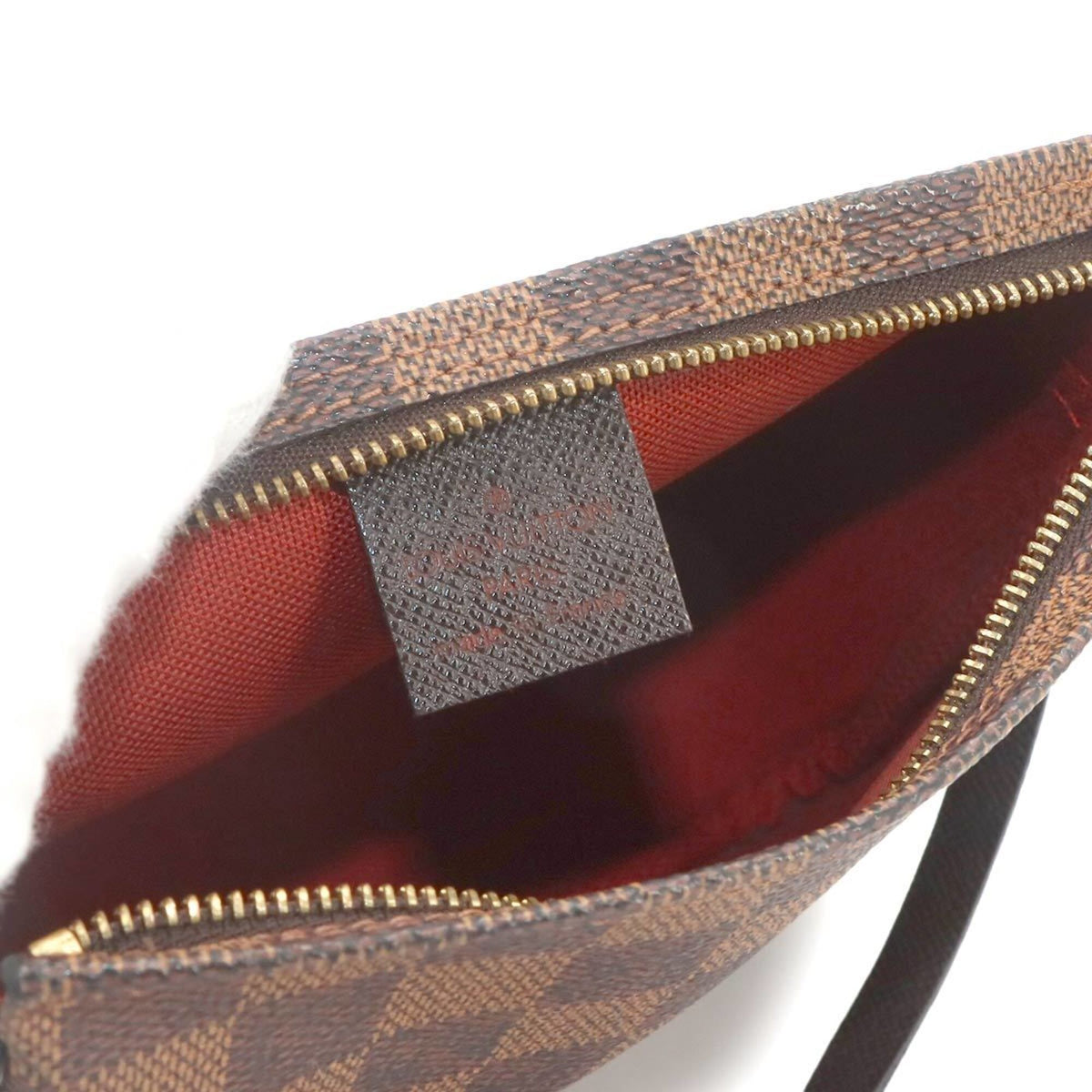 Louis Vuitton Damier Canvas Ebene Damier Canvas Handbag Pouch (Pre-Owned)