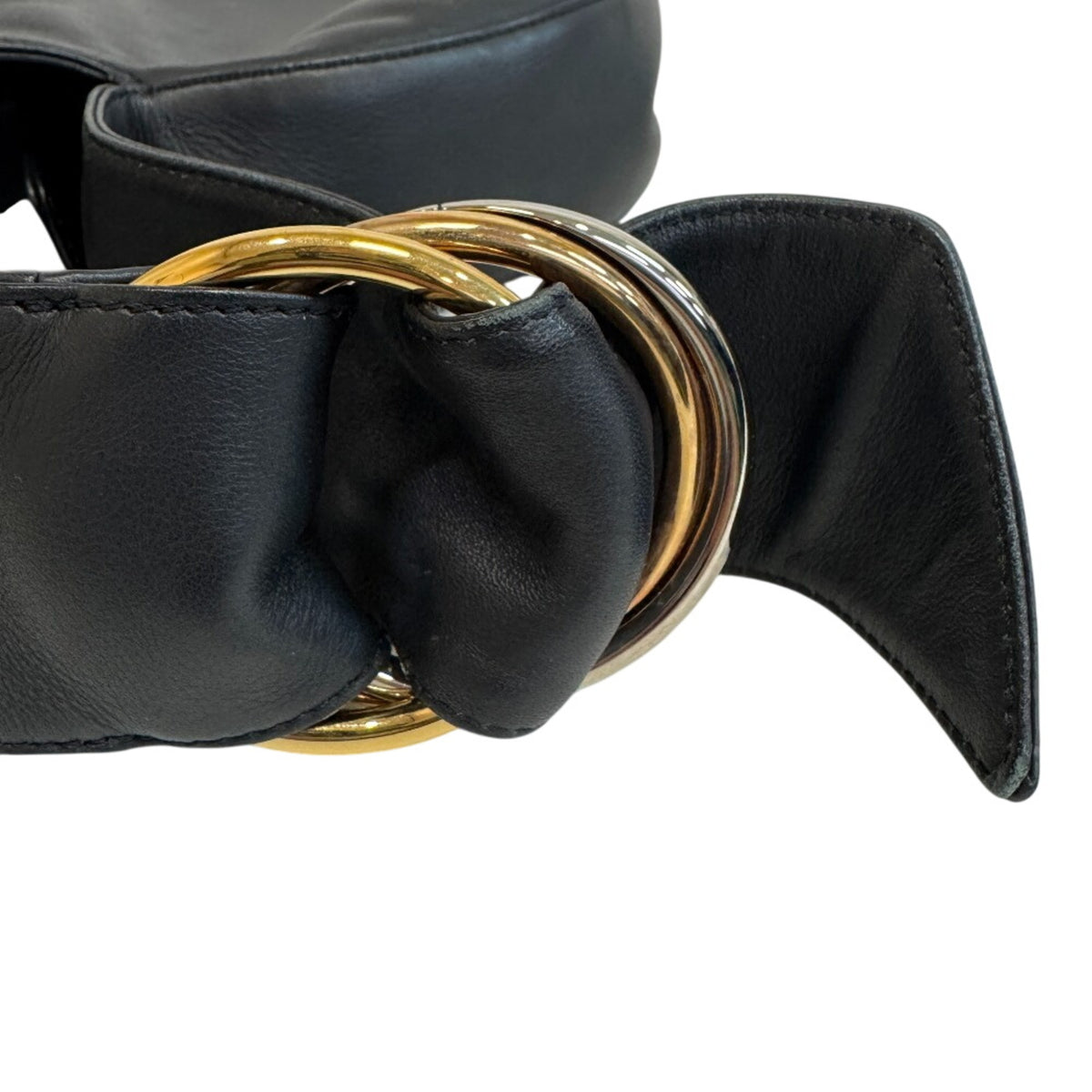 Cartier Trinity Black Leather Shoulder Bag (Pre-Owned)