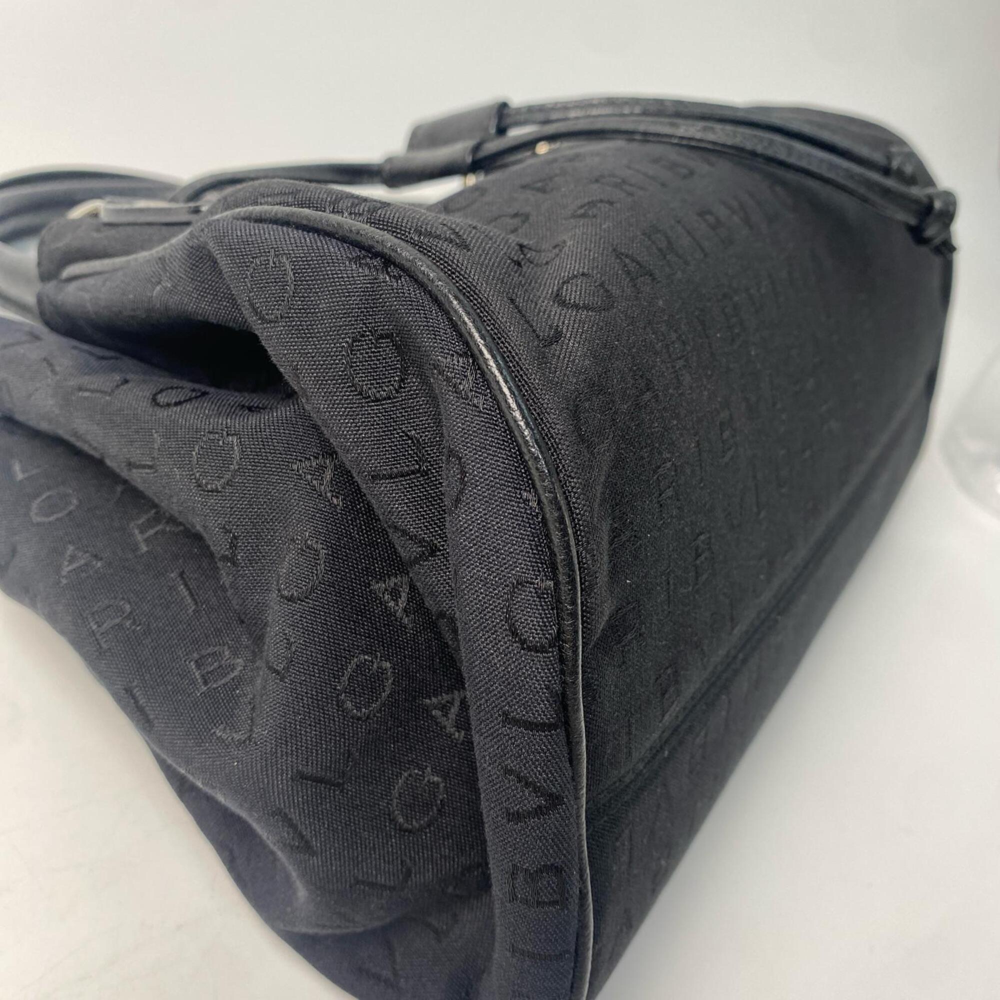 Bvlgari Black Canvas Leather Handbag (Pre-Owned)