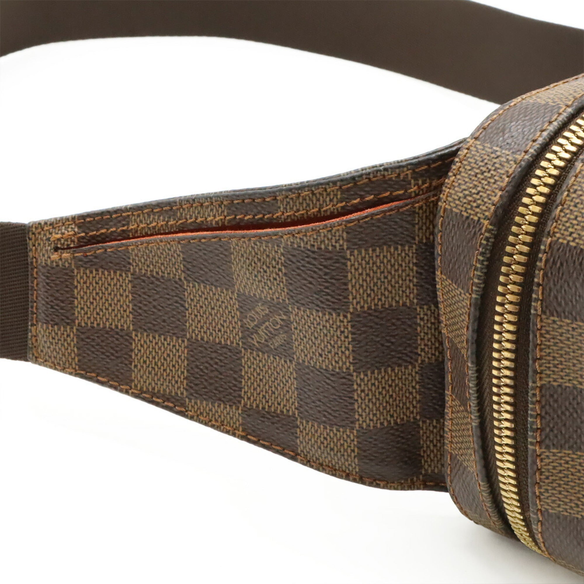 Louis Vuitton Brown Damier Canvas Pvc Damier Canvas Pouch Shoulder Bag Sling Bag (Pre-Owned)