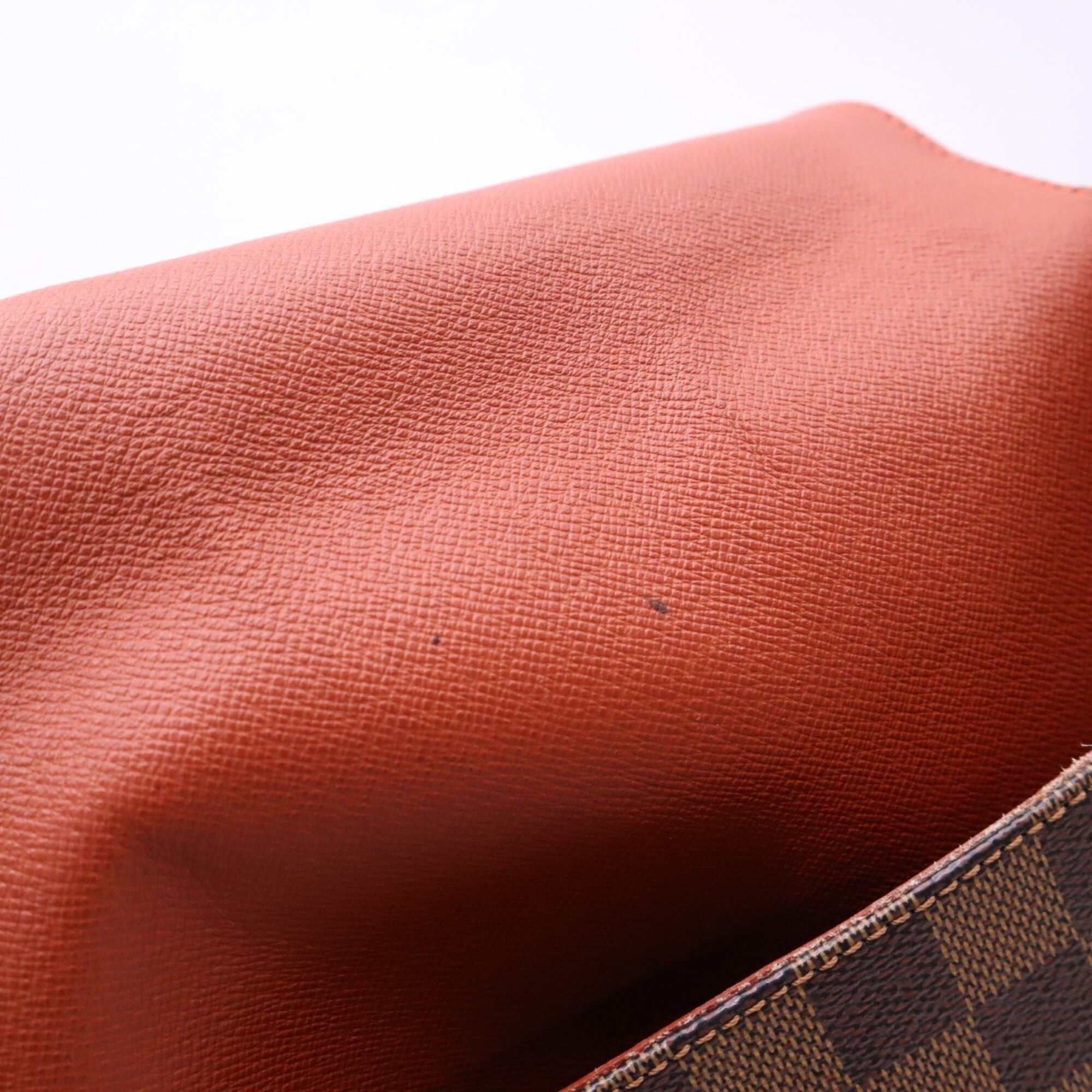 Louis Vuitton Damier Beige Brown Coated Canvas Leather Handbag (Pre-Owned)