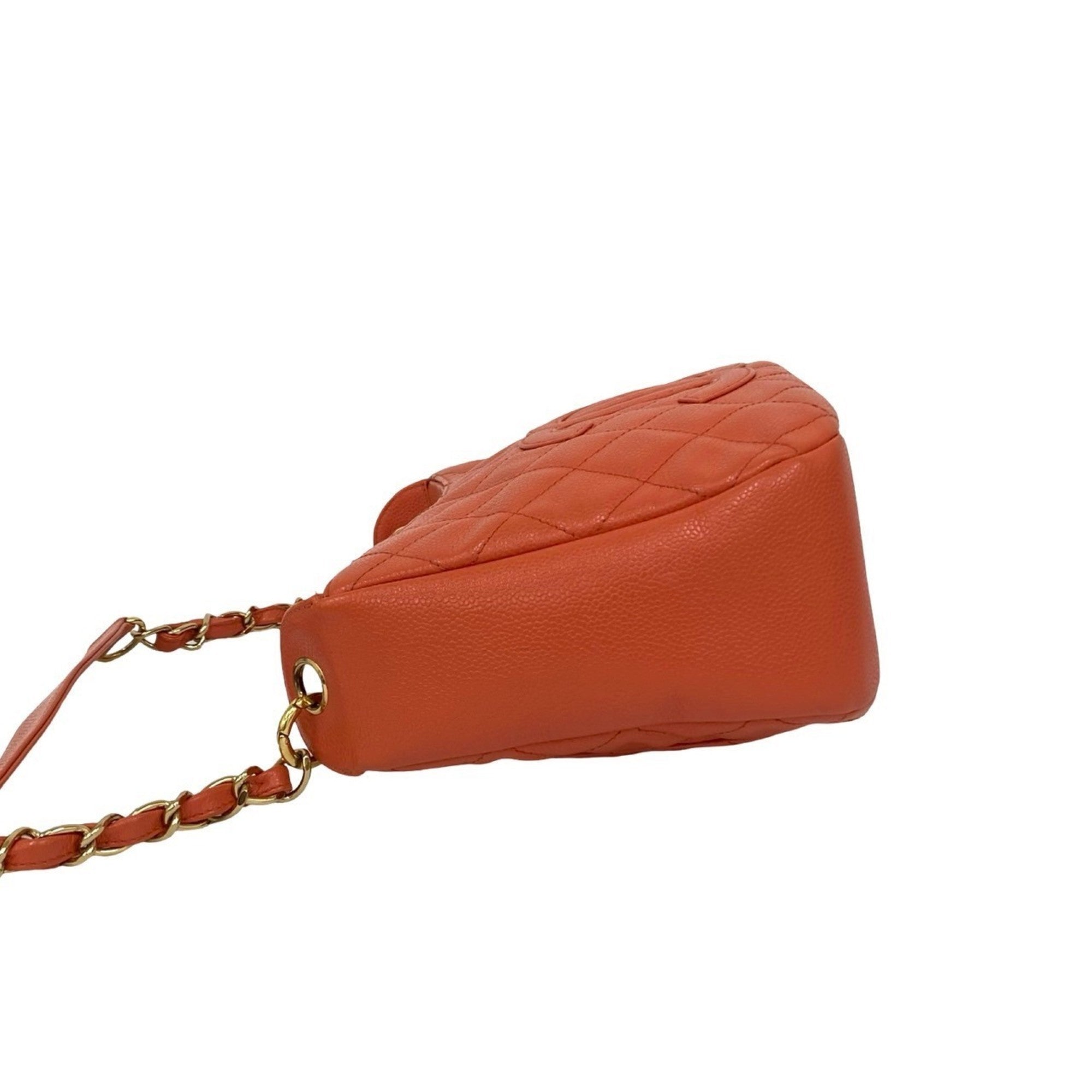 Chanel Pink Grained Calfskin Handbag Shoulder Bag (Pre-Owned)