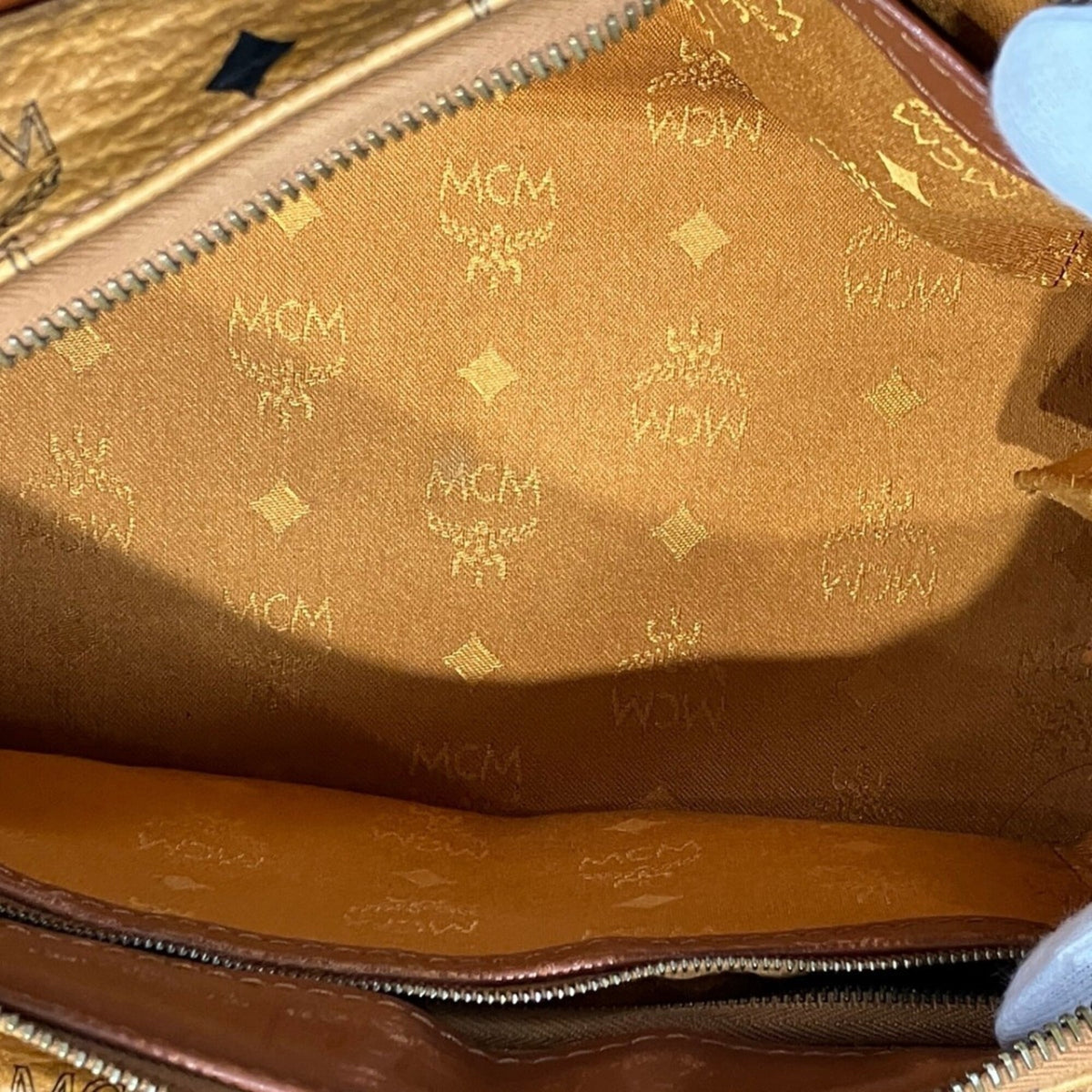 Mcm Visetos Brown Pvc Leather Handbag (Pre-Owned)