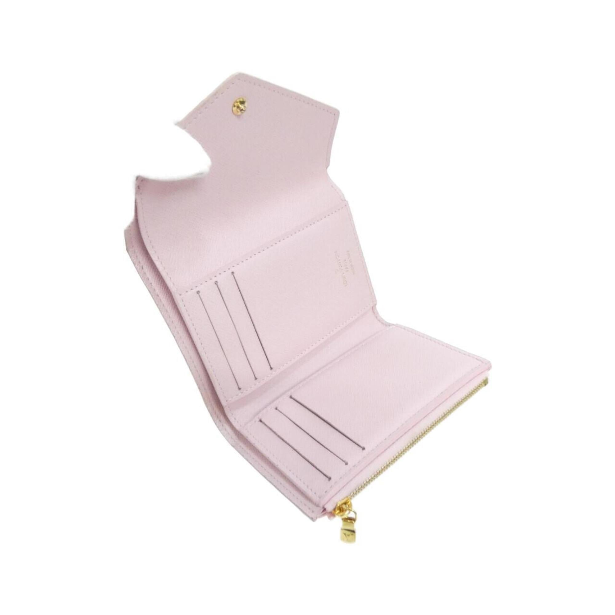 Louis Vuitton Rose Coated Canvas Wallet (Tri-Fold) (Pre-Owned)