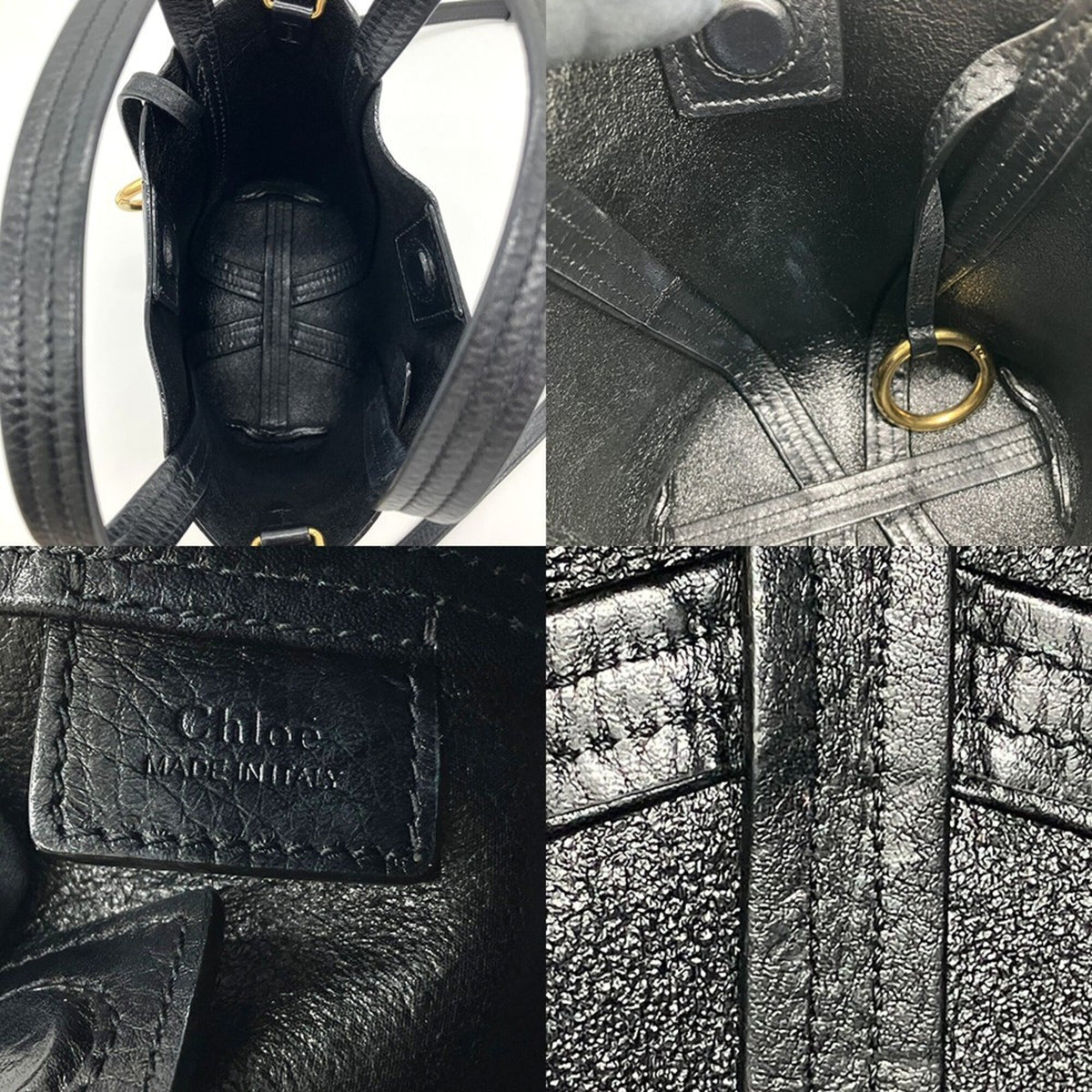 Chloé Black Leather Tote Bag (Pre-Owned)